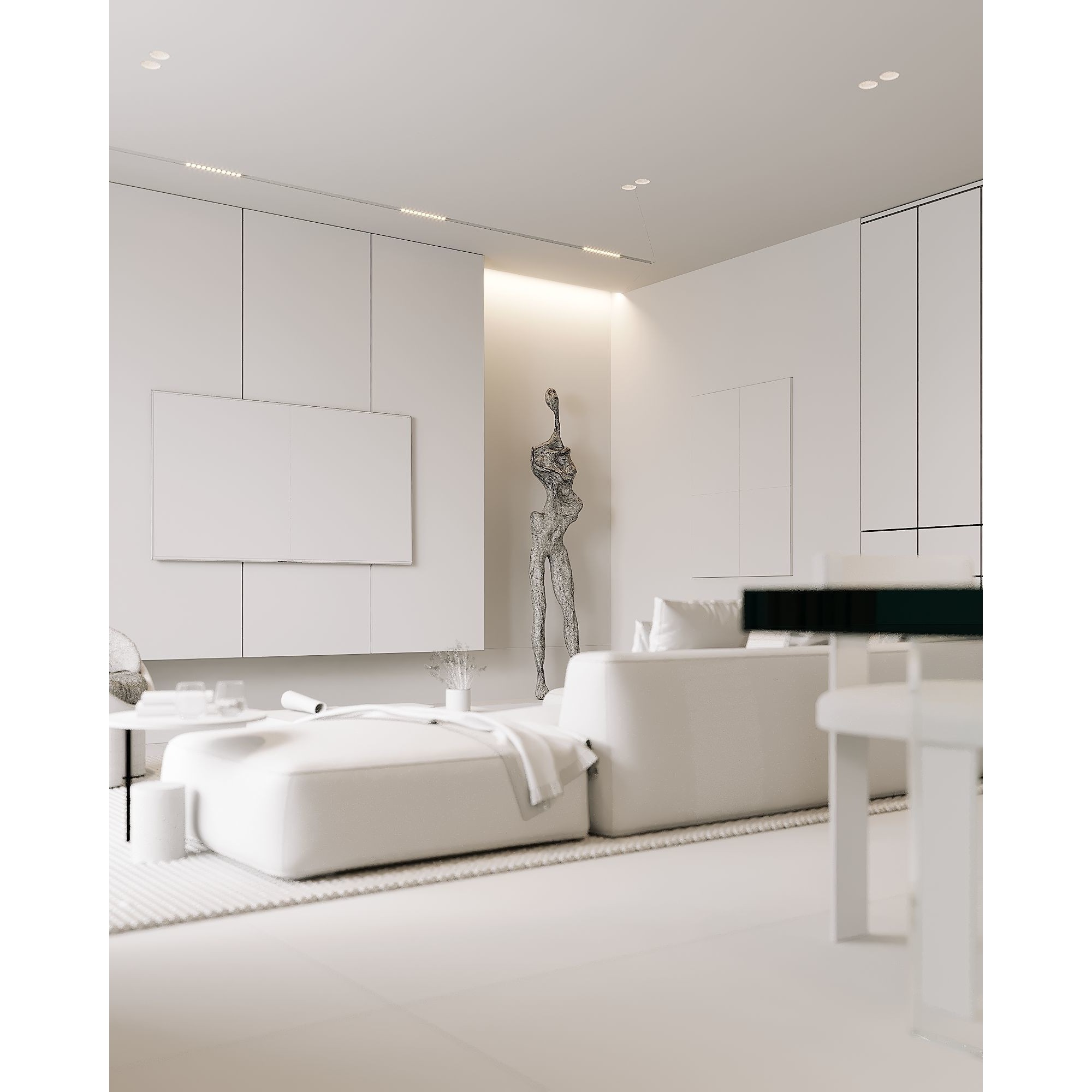 AR-22045 Case Study - Living Room-Kitchen-Hallway 3D Model - View 27