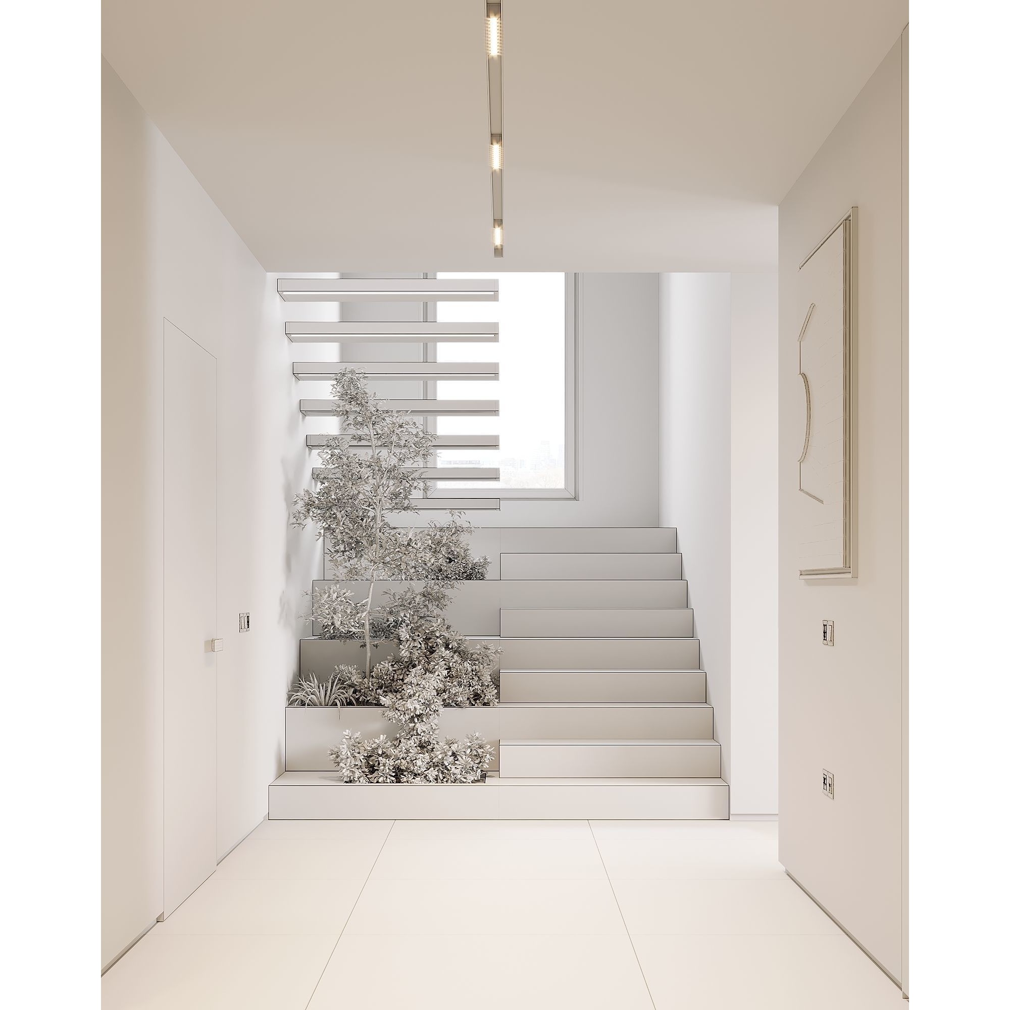 AR-22045 Case Study - Living Room-Kitchen-Hallway 3D Model - View 29