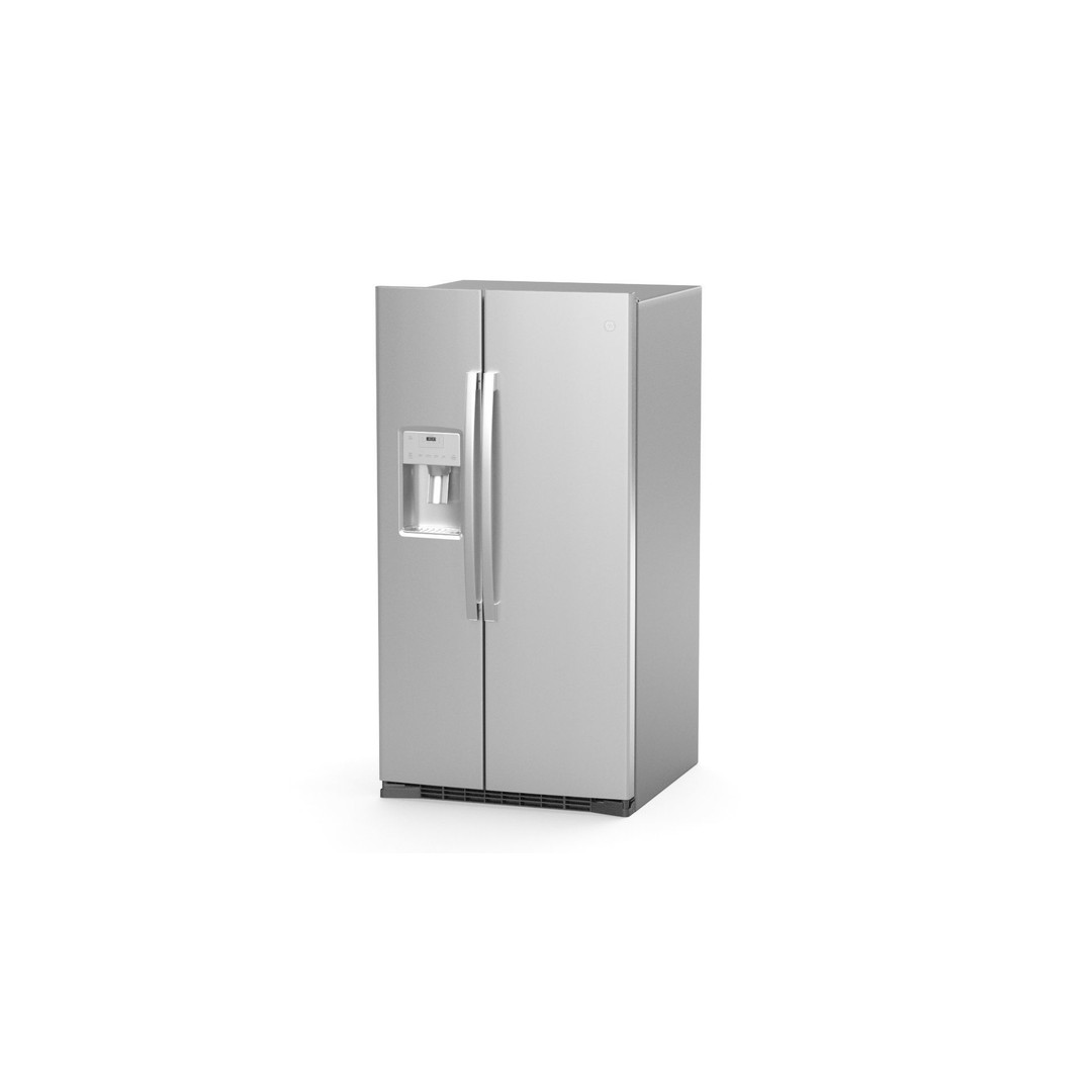 GE Side by Side Refrigerator 3D Model – High Poly PBR Asset, FBX - View 16