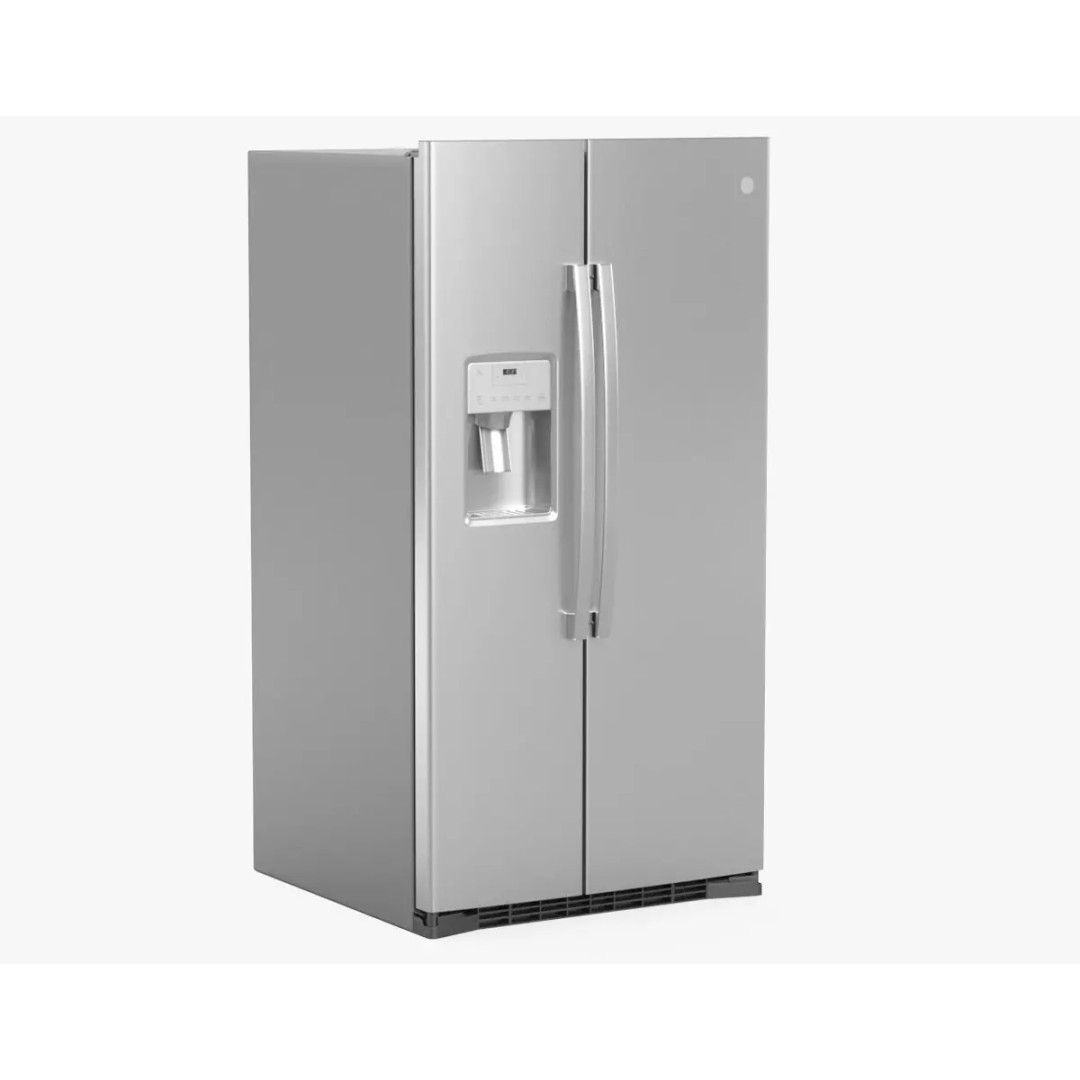 GE Side by Side Refrigerator 3D Model – High Poly PBR Asset, FBX - View 2
