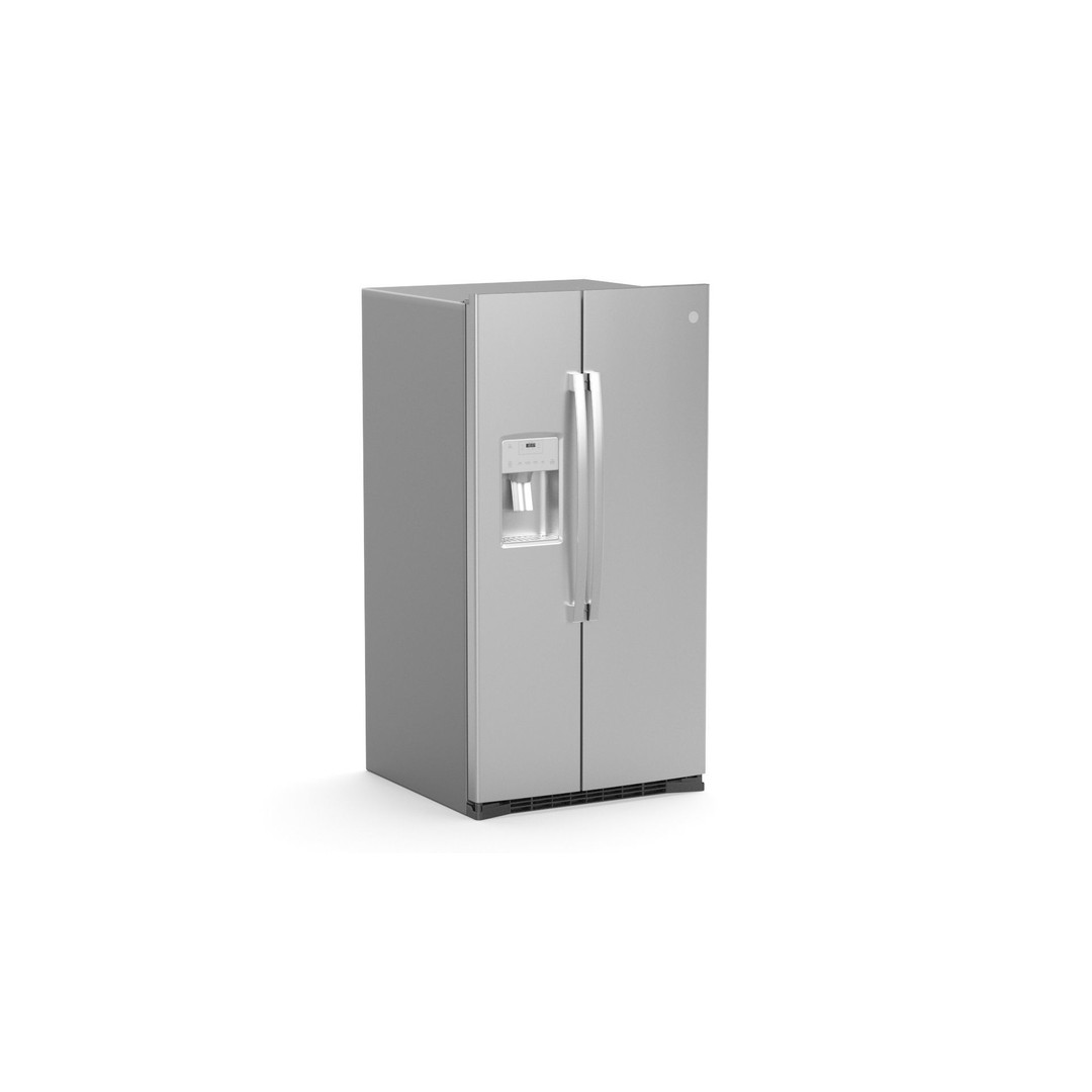 GE Side by Side Refrigerator 3D Model – High Poly PBR Asset, FBX - View 20