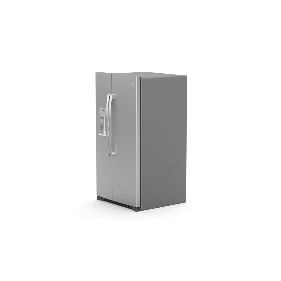 GE Side by Side Refrigerator 3D Model – High Poly PBR Asset, FBX - View 31
