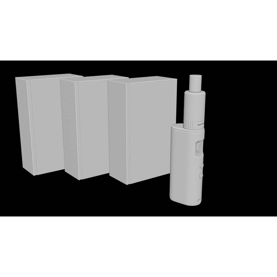 E-Cigarette Vape 3D Model – Low Poly Game Asset, FBX - View 12