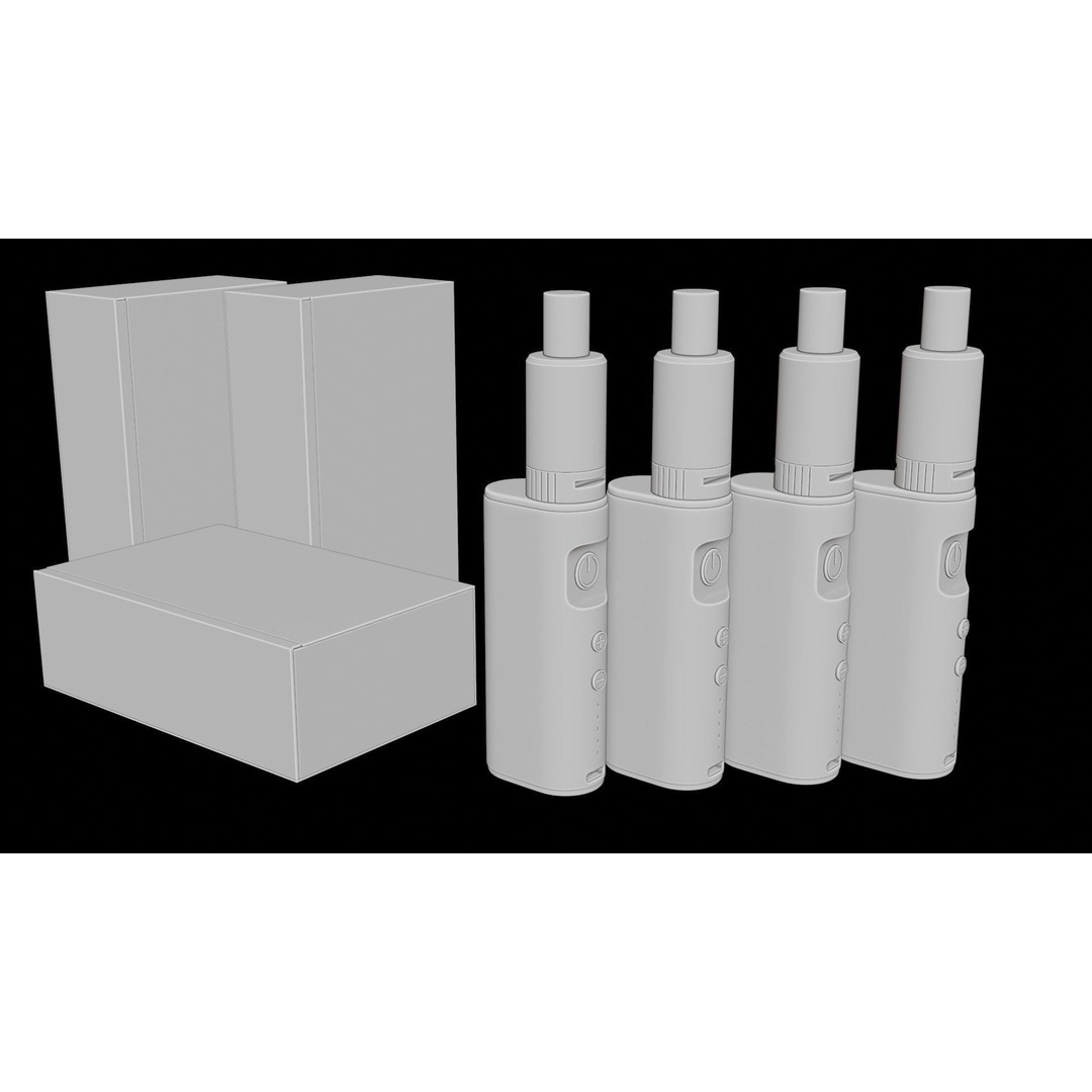 E-Cigarette Vape 3D Model – Low Poly Game Asset, FBX - View 14