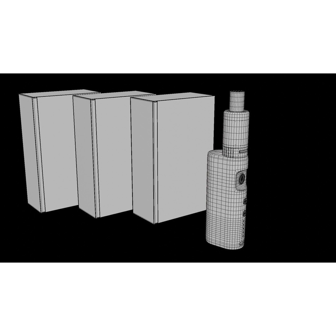 E-Cigarette Vape 3D Model – Low Poly Game Asset, FBX - View 17