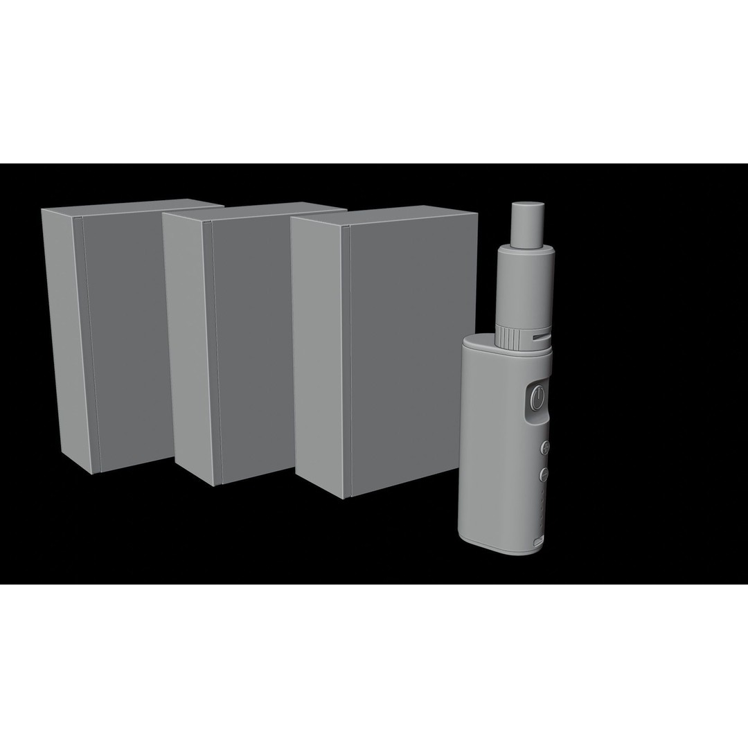 E-Cigarette Vape 3D Model – Low Poly Game Asset, FBX - View 7