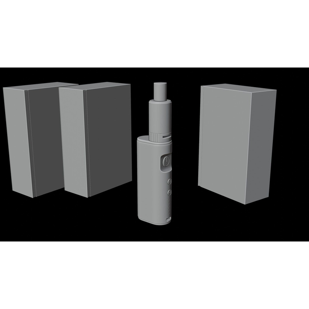 E-Cigarette Vape 3D Model – Low Poly Game Asset, FBX - View 8