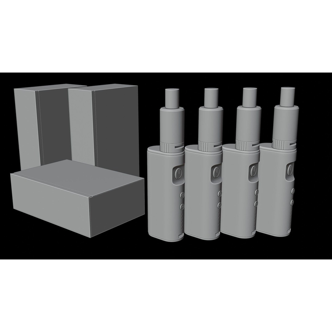 E-Cigarette Vape 3D Model – Low Poly Game Asset, FBX - View 9