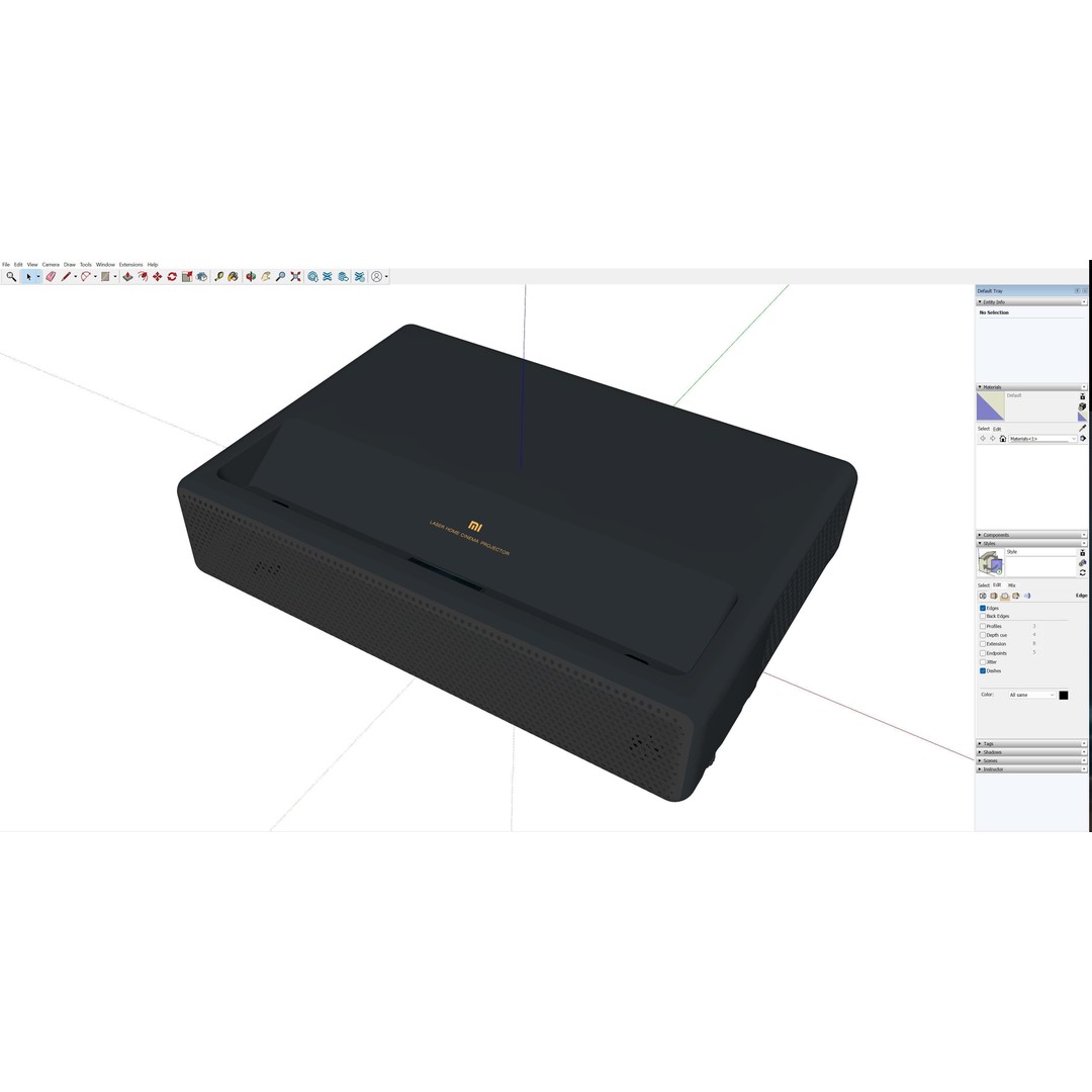 Xiaomi Laser Projector 3D Model – High Detail UST Design, PBR Textures