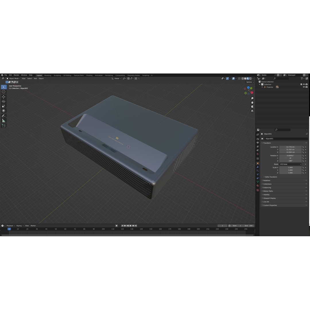 Xiaomi Laser Projector 3D Model – High Detail UST Design, PBR Textures - View 12