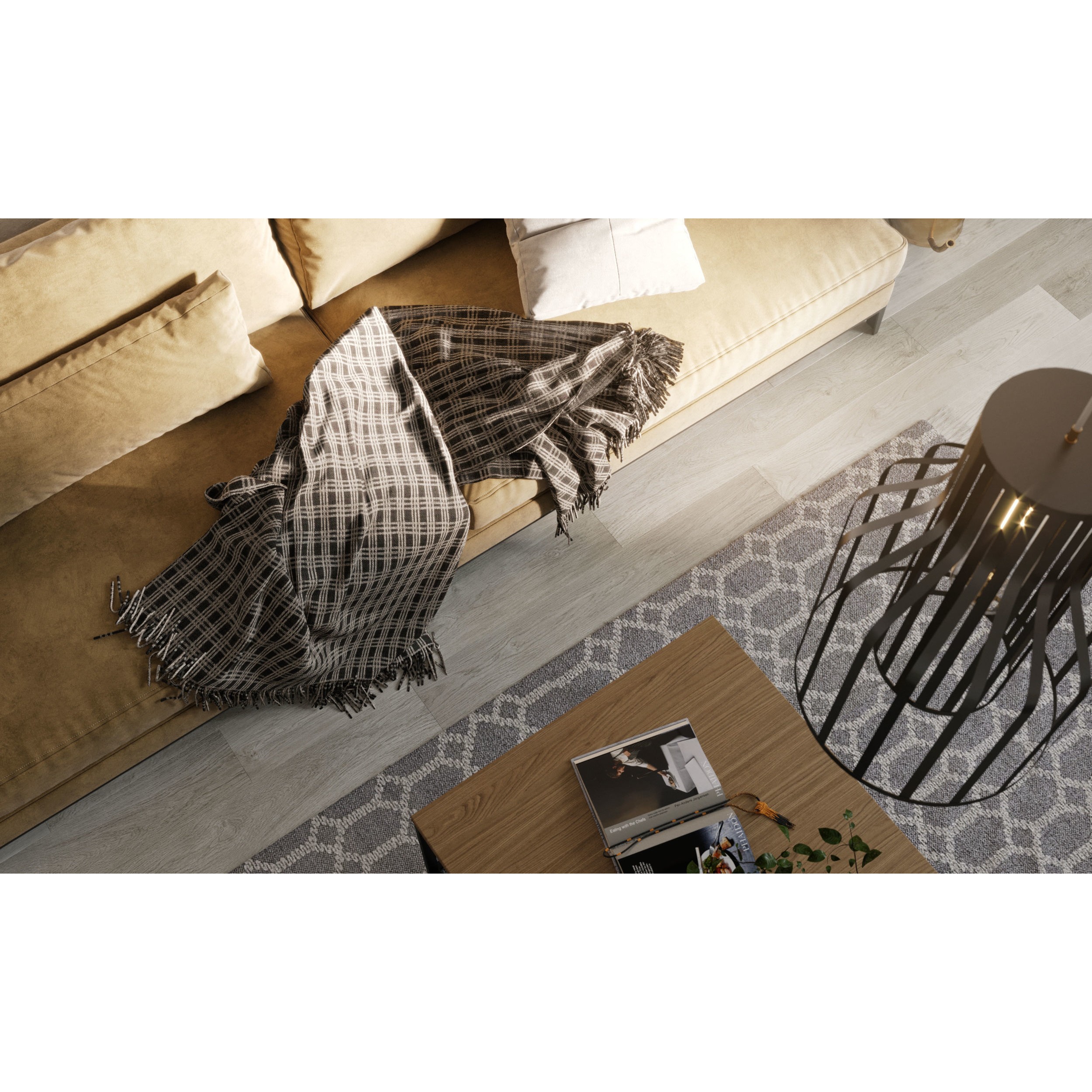 Chimney Room - Cozy Living Room Interior Scene 3D Model - View 3