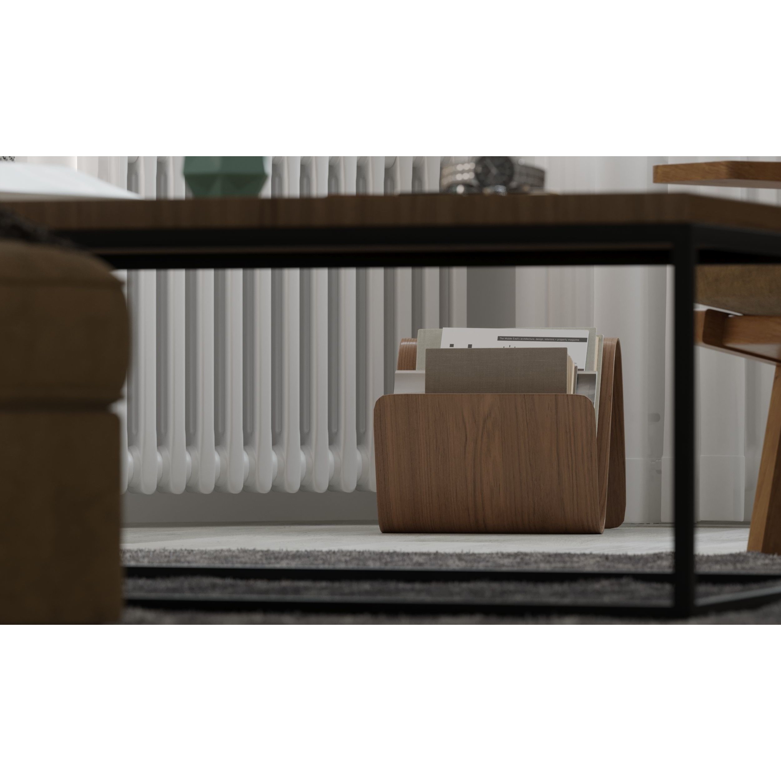 Chimney Room - Cozy Living Room Interior Scene 3D Model - View 7