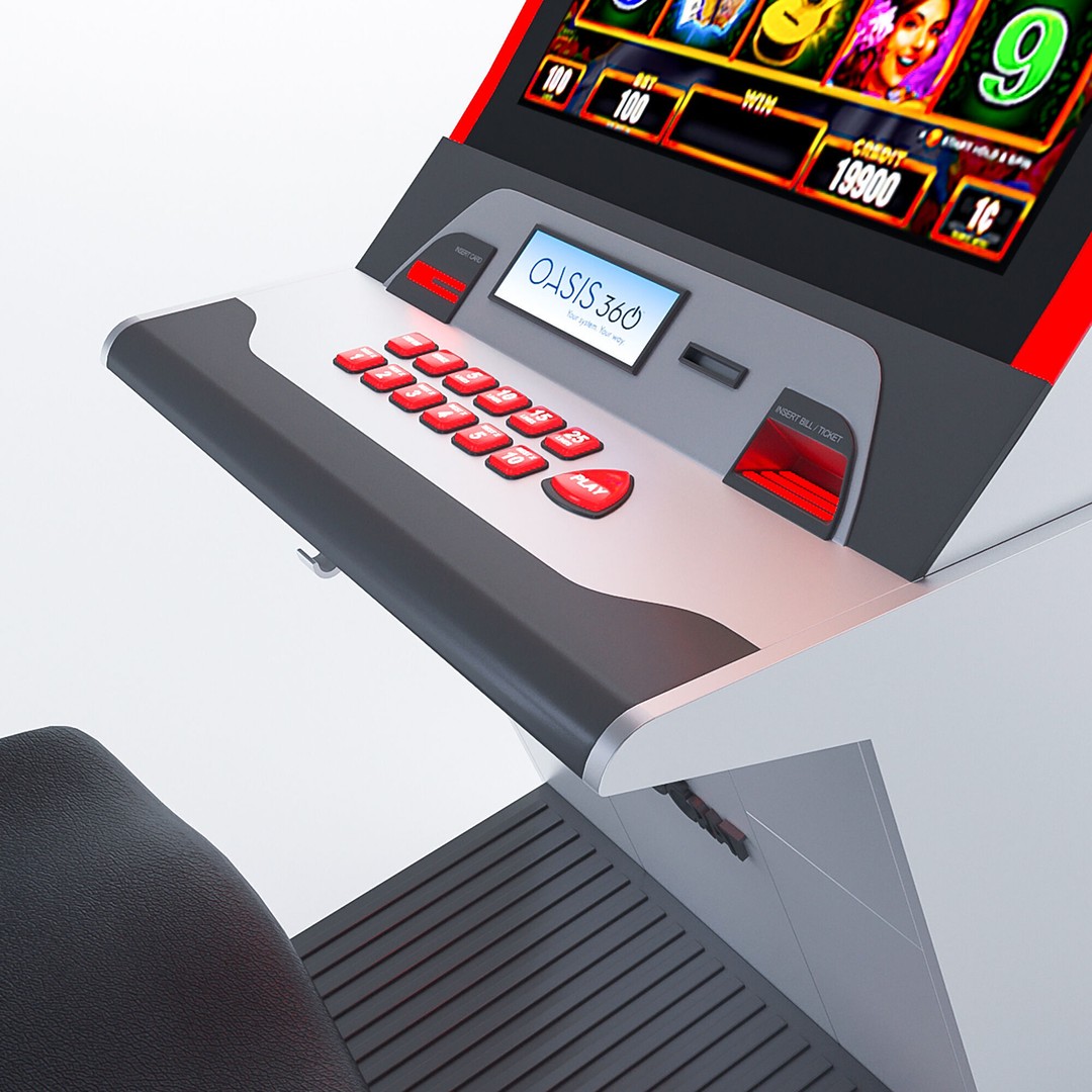 Arc Double Slot Machine 3D Model – Low Poly Casino Asset, FBX, OBJ