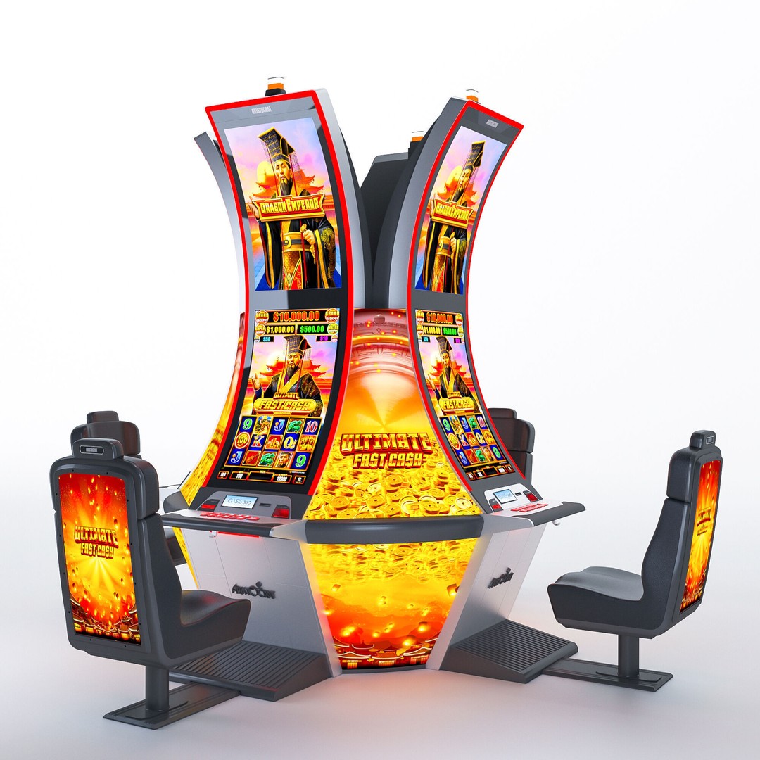 Arc Double Slot Machine 3D Model – Low Poly Casino Asset, FBX, OBJ - View 3