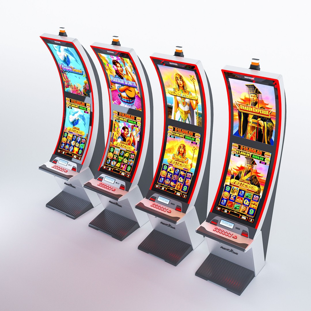 Arc Double Slot Machine 3D Model – Low Poly Casino Asset, FBX, OBJ - View 5
