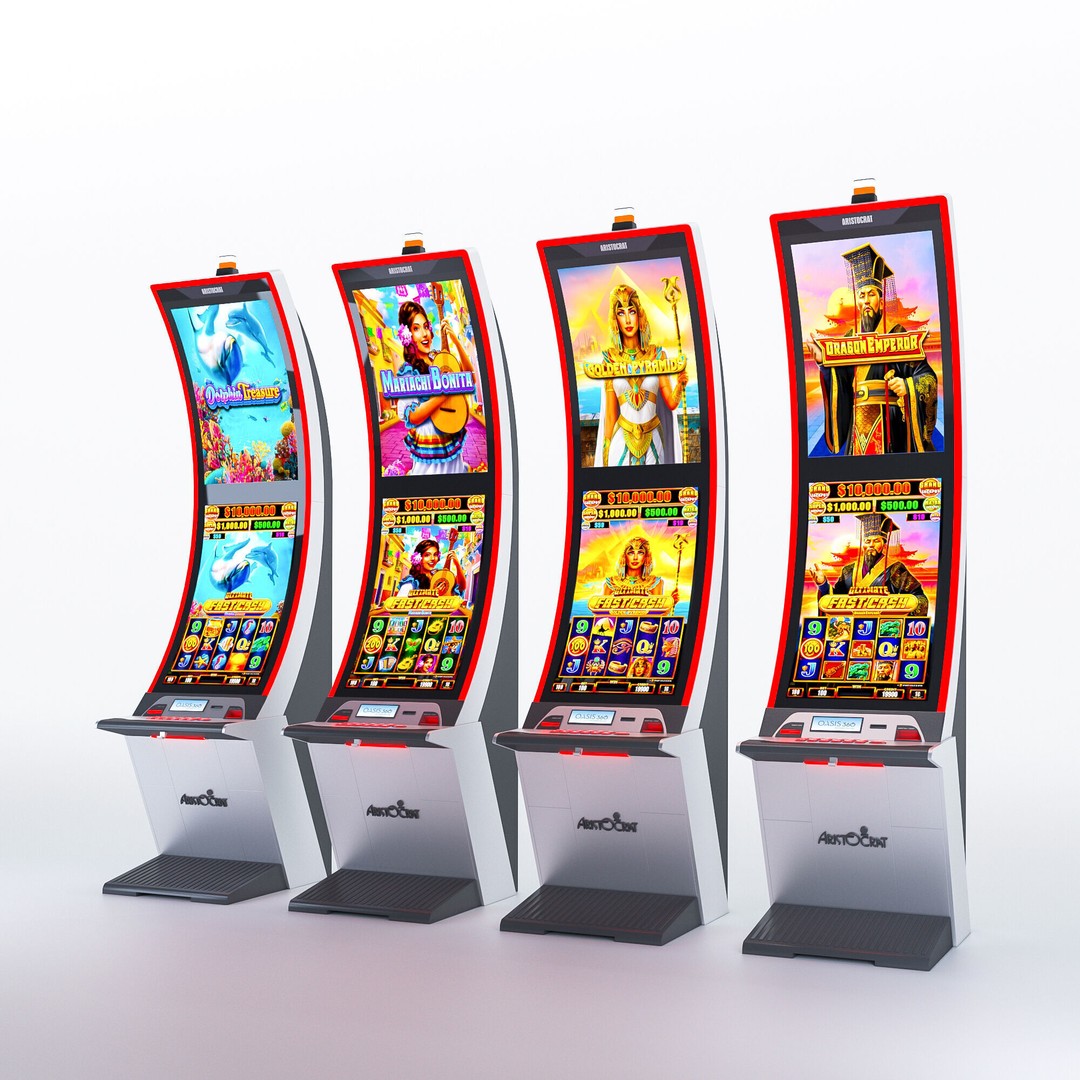 Arc Double Slot Machine 3D Model – Low Poly Casino Asset, FBX, OBJ - View 6