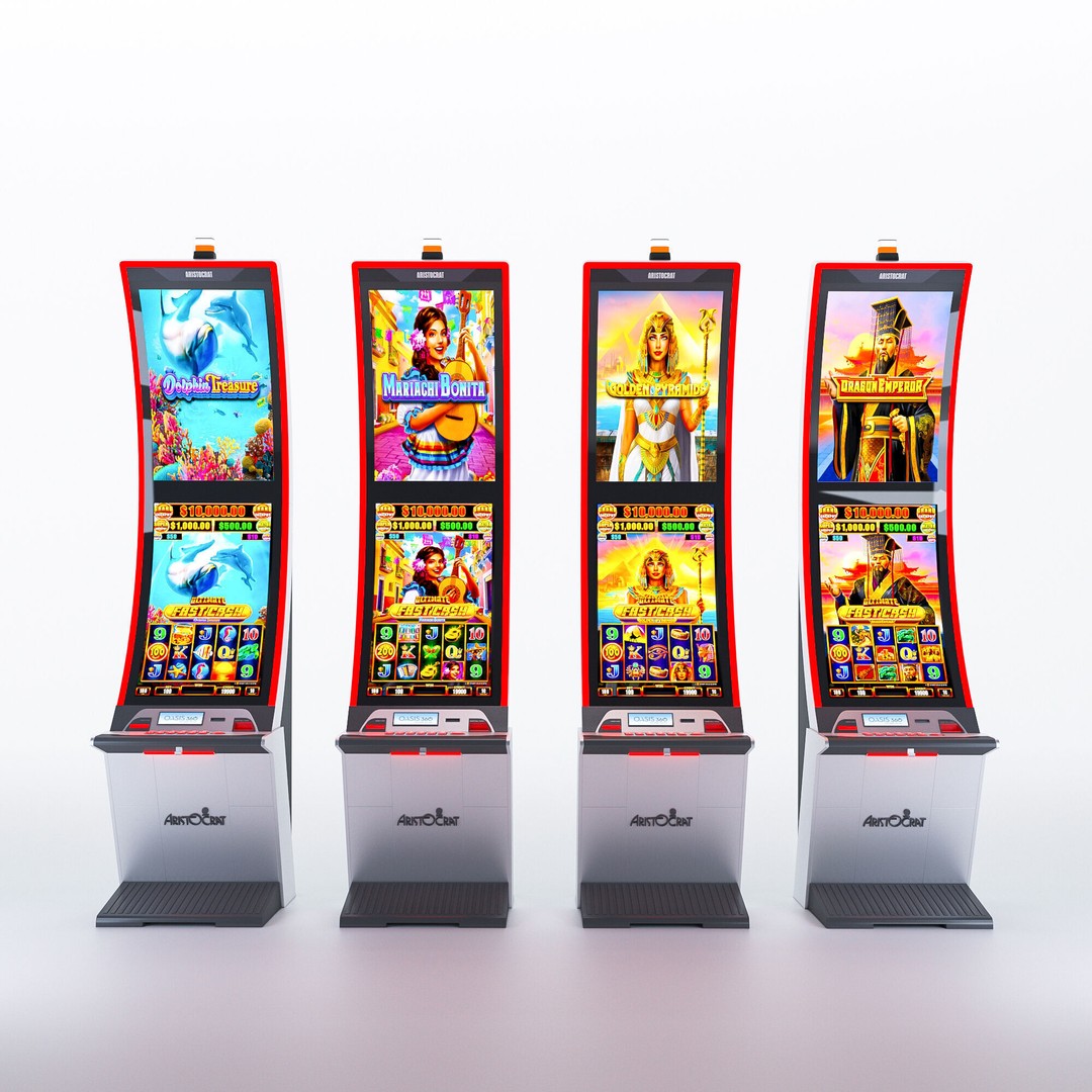 Arc Double Slot Machine 3D Model – Low Poly Casino Asset, FBX, OBJ - View 7