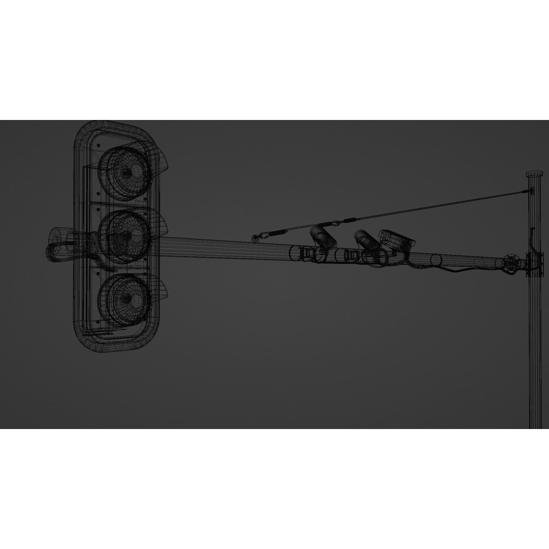 Traffic Light 3D Model – Realistic Urban Asset with PBR Textures - View 12