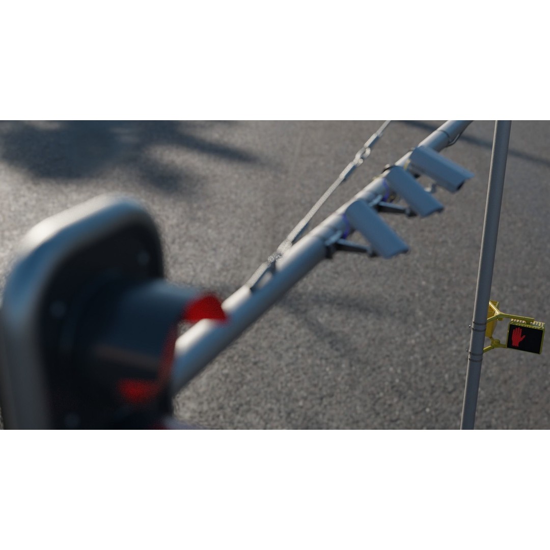 Traffic Light 3D Model – Realistic Urban Asset with PBR Textures - View 13