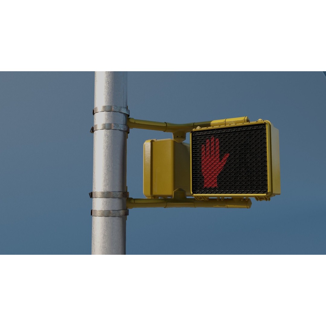 Traffic Light 3D Model – Realistic Urban Asset with PBR Textures - View 16