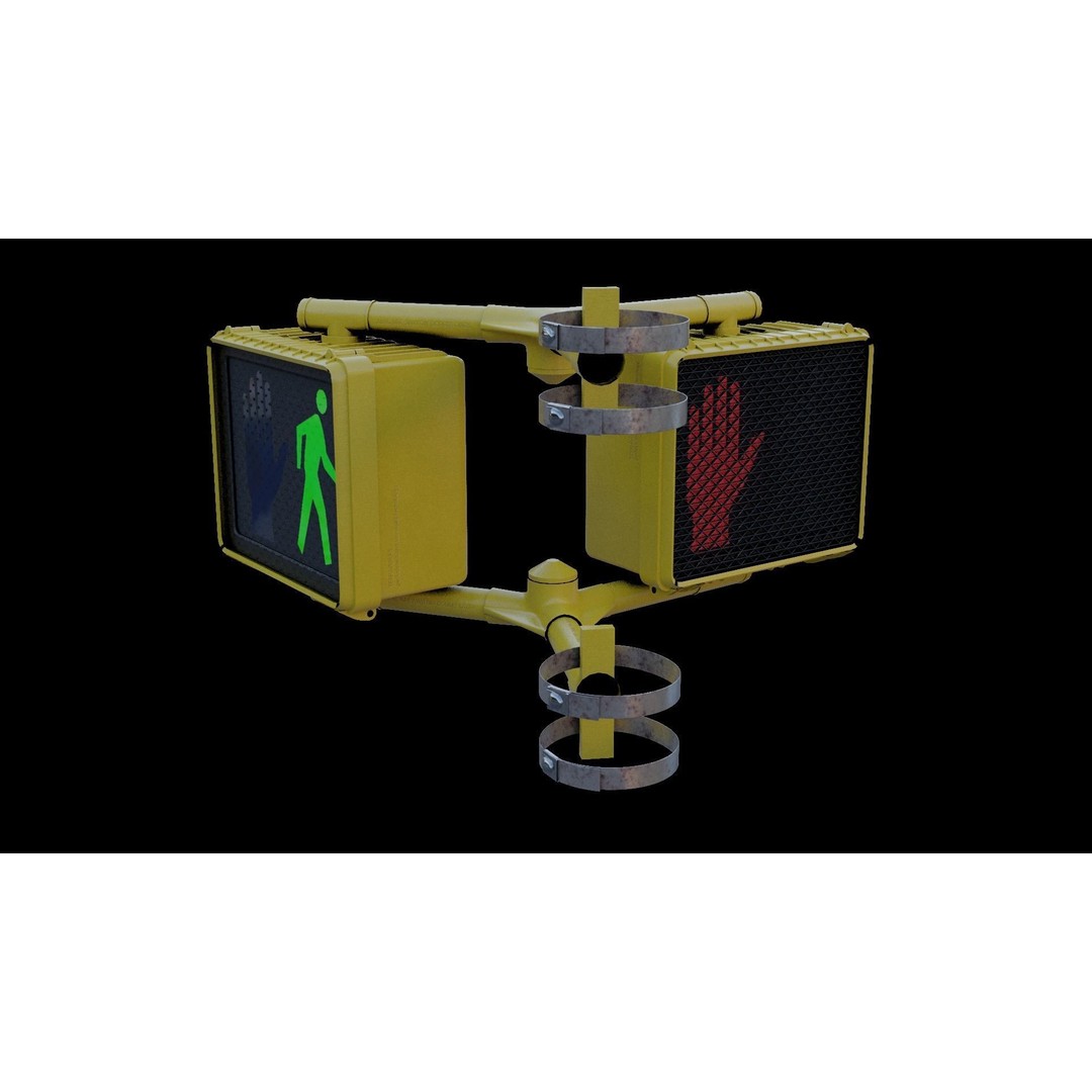Traffic Light 3D Model – Realistic Urban Asset with PBR Textures - View 20