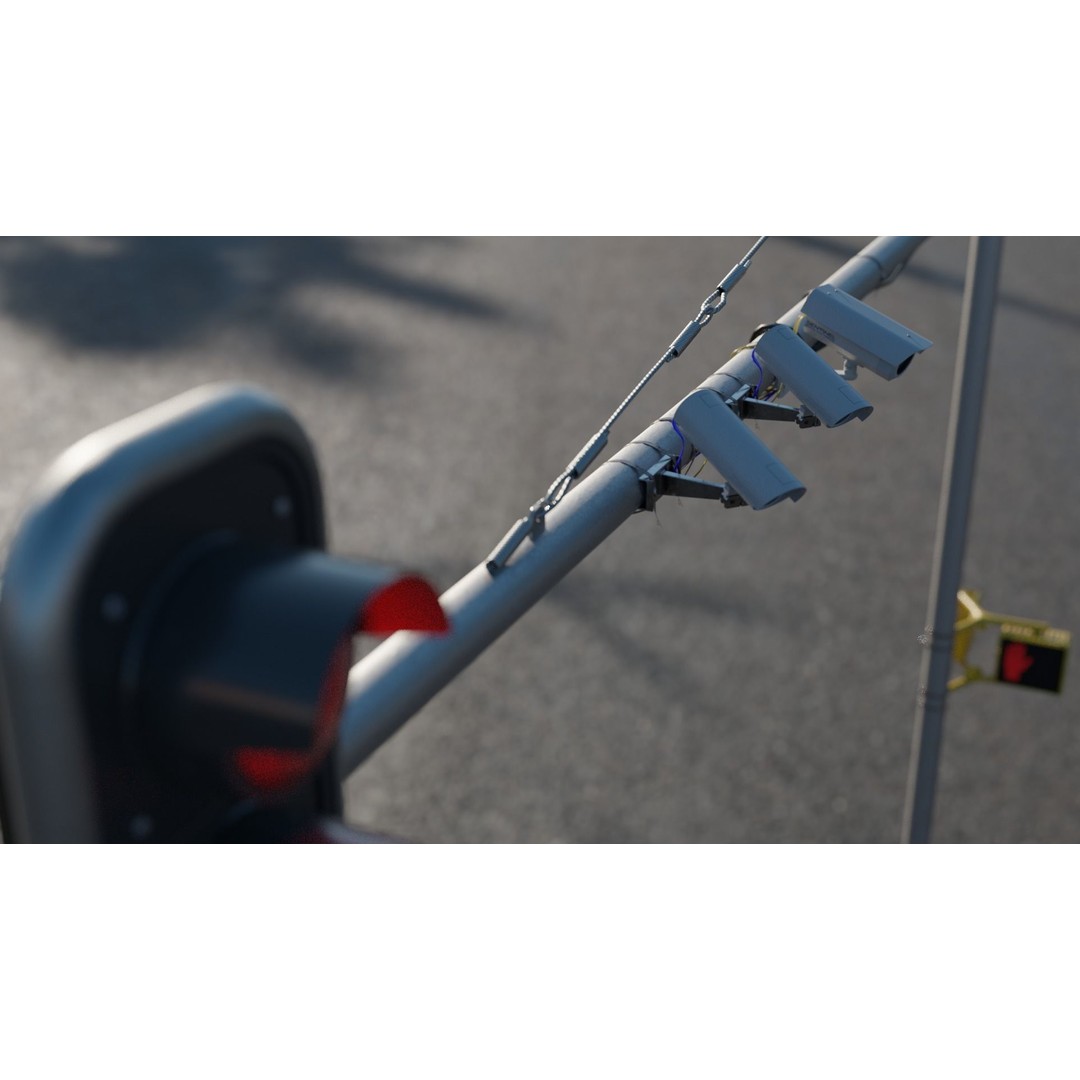 Traffic Light 3D Model – Realistic Urban Asset with PBR Textures - View 3