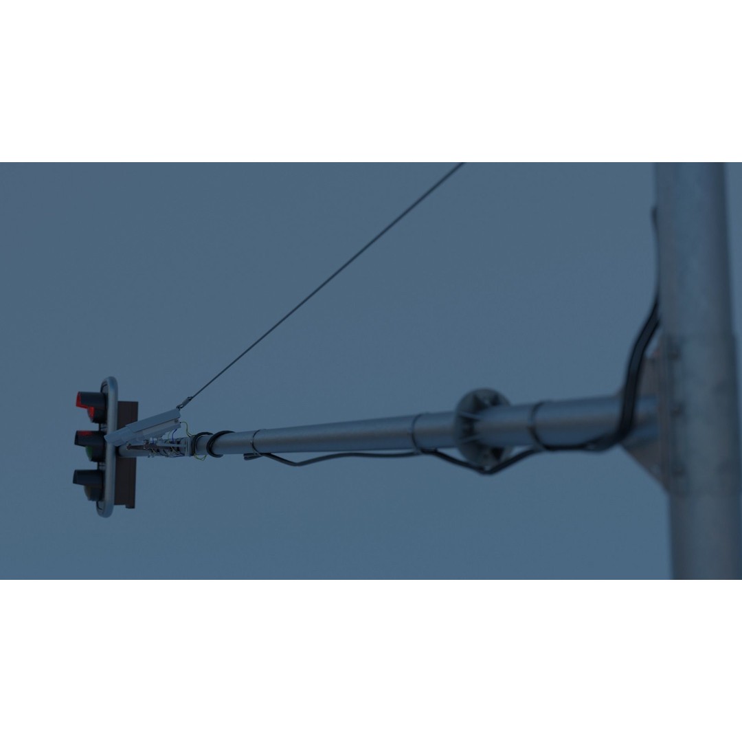 Traffic Light 3D Model – Realistic Urban Asset with PBR Textures - View 7