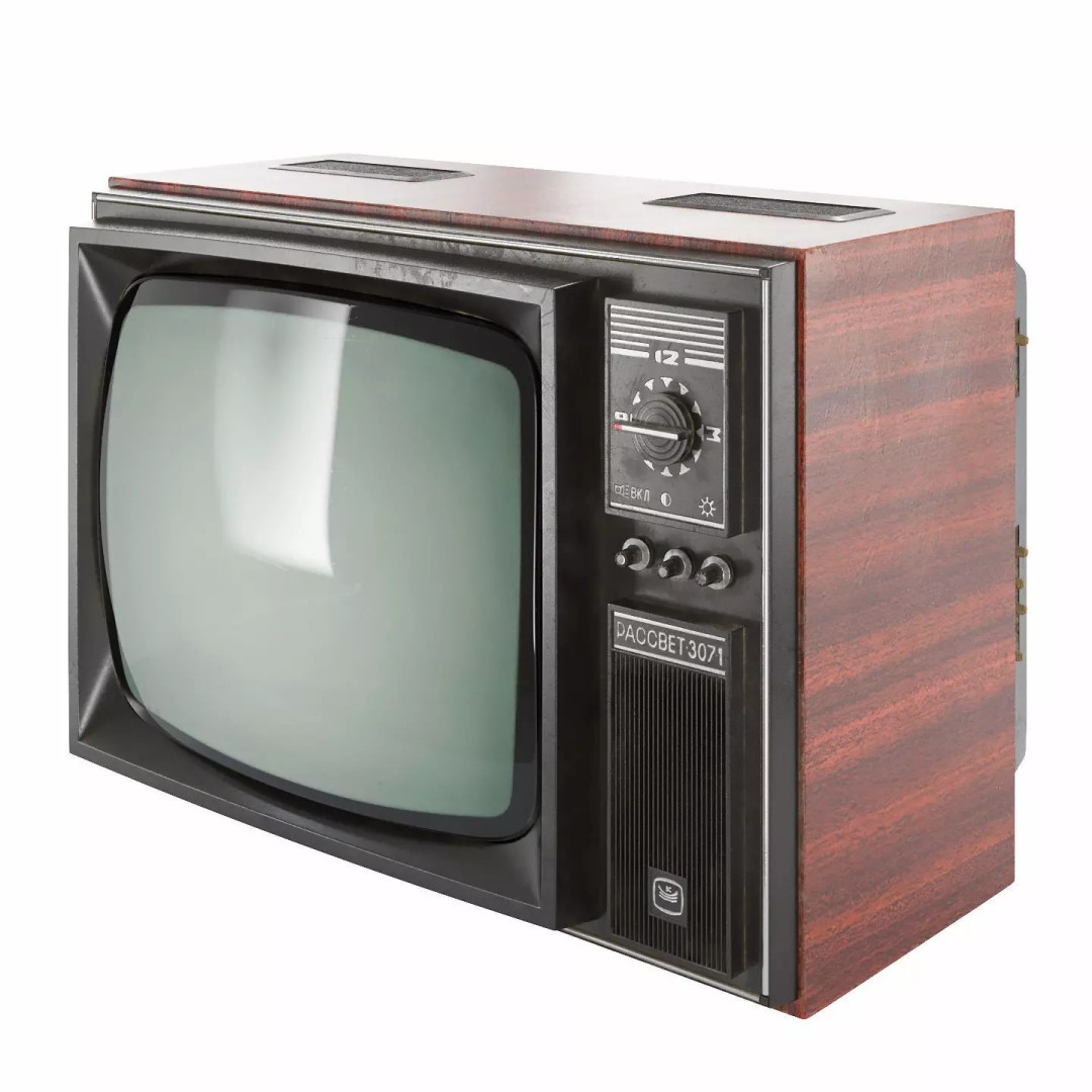 Rassvet 307-1 Vintage TV 3D Model – Retro Electronics, PBR Textures - View 2