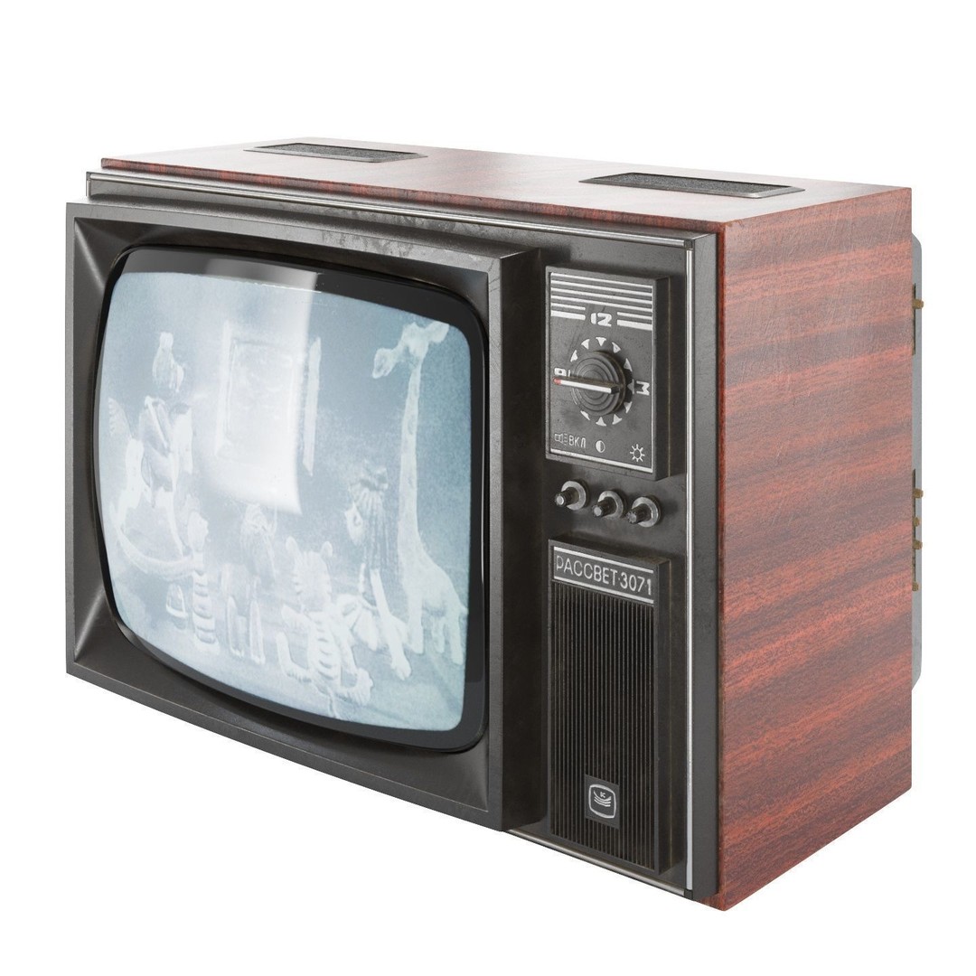 Rassvet 307-1 Vintage TV 3D Model – Retro Electronics, PBR Textures - View 5