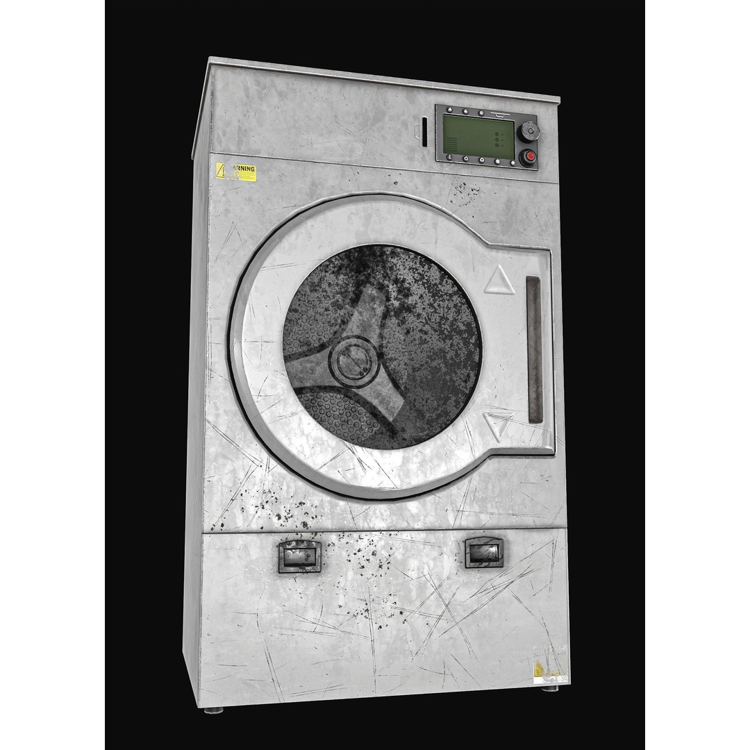 Laundry Washing Machine 3D Model – Low Poly PBR Game Asset, FBX - View 12