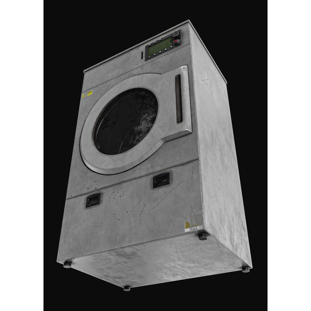 Laundry Washing Machine 3D Model – Low Poly PBR Game Asset, FBX - View 13