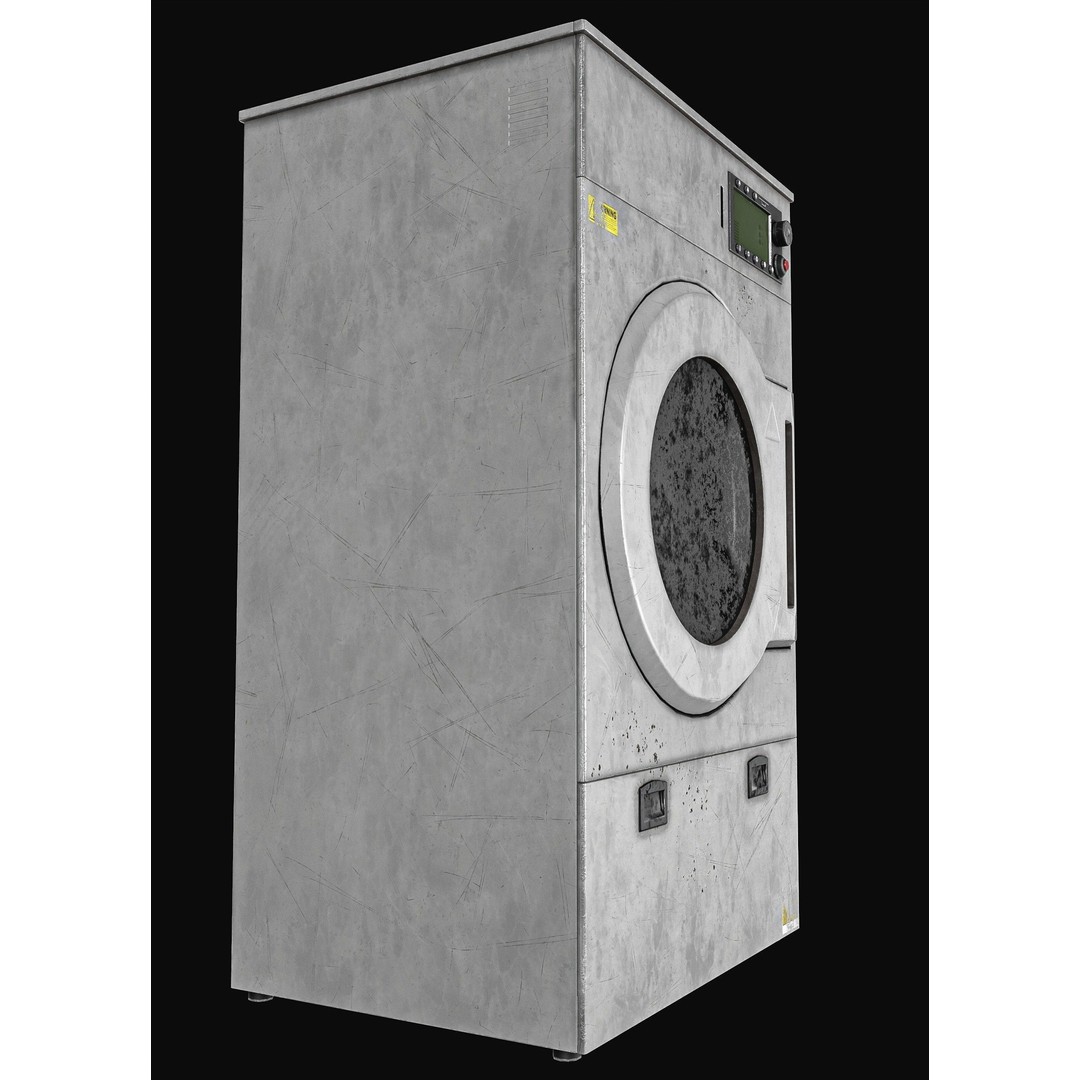 Laundry Washing Machine 3D Model – Low Poly PBR Game Asset, FBX - View 9