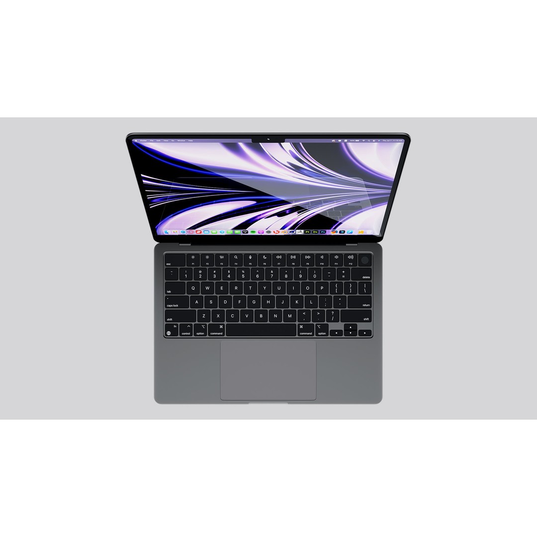 Apple MacBook Air M2 3D Model – High Poly PBR Asset, FBX, OBJ - View 12