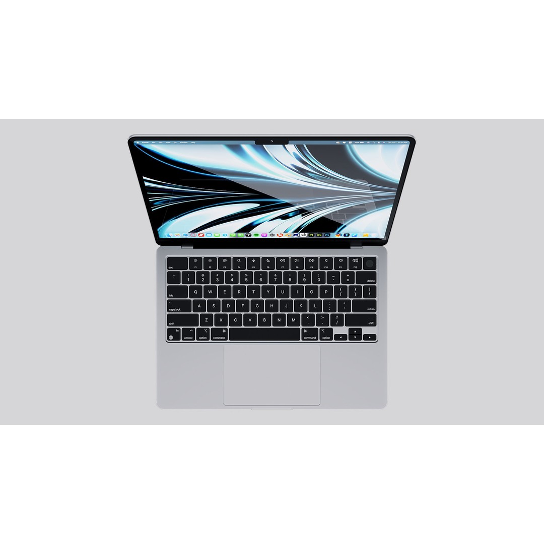 Apple MacBook Air M2 3D Model – High Poly PBR Asset, FBX, OBJ - View 13