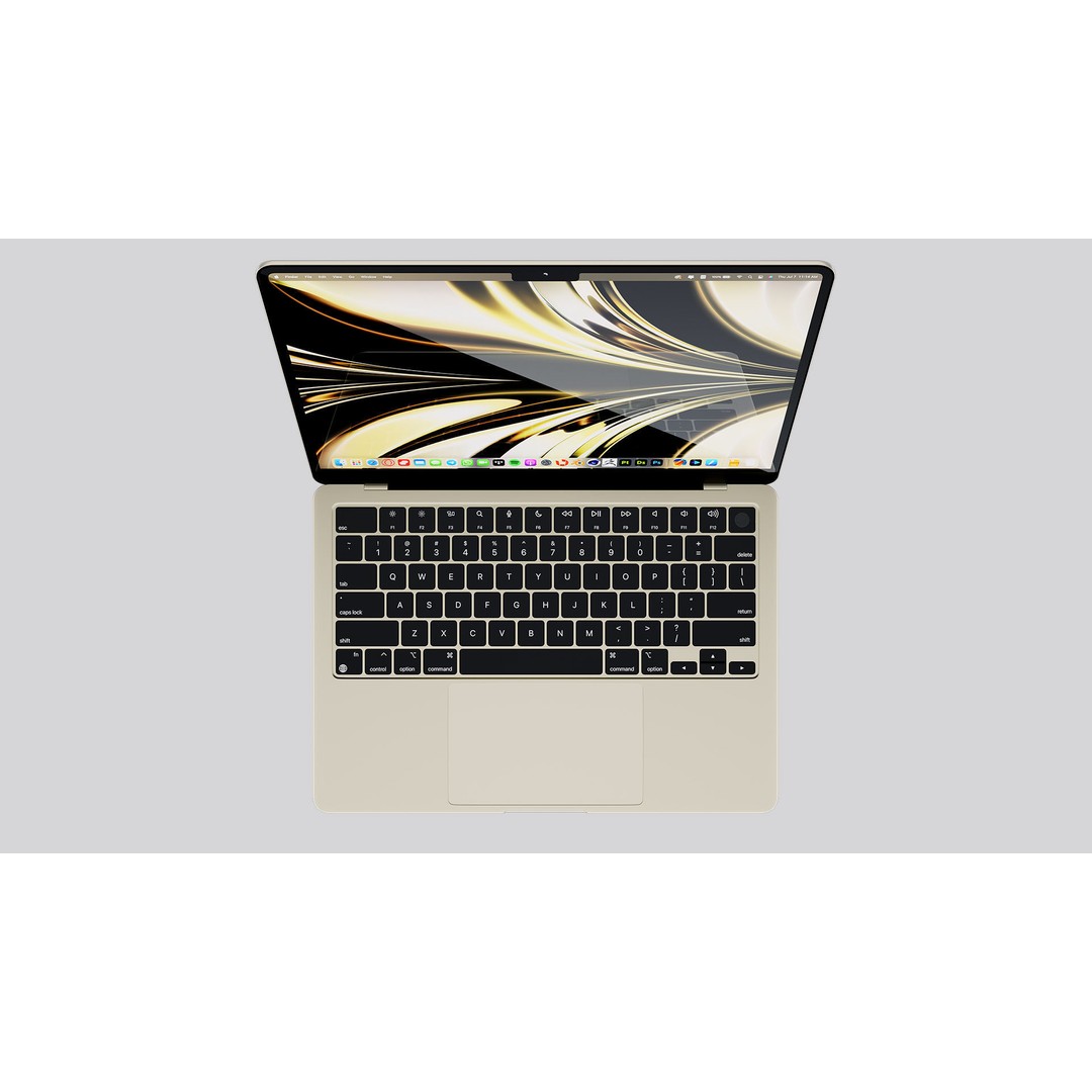 Apple MacBook Air M2 3D Model – High Poly PBR Asset, FBX, OBJ - View 14