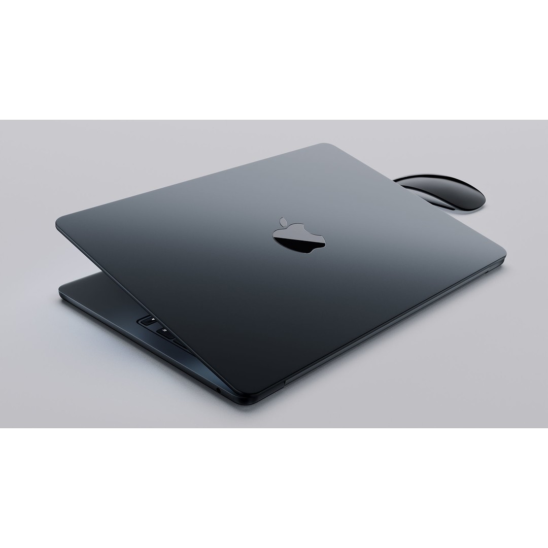 Apple MacBook Air M2 3D Model – High Poly PBR Asset, FBX, OBJ - View 27