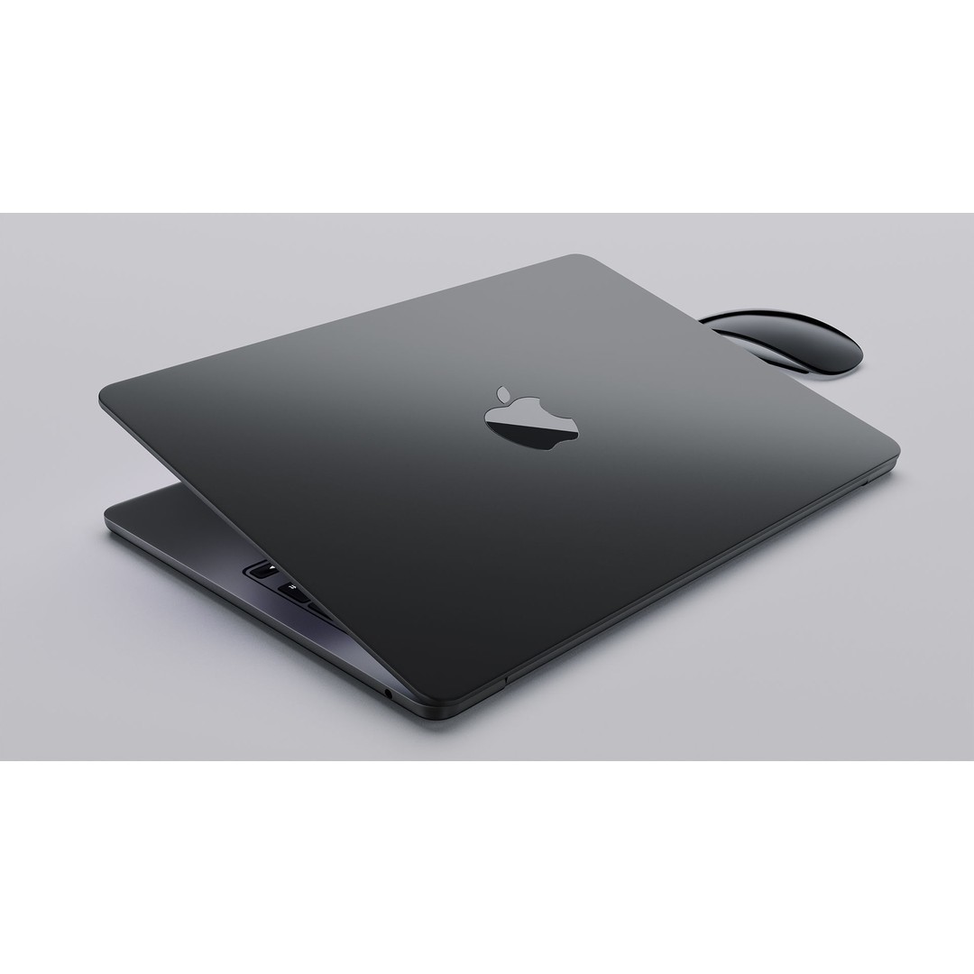 Apple MacBook Air M2 3D Model – High Poly PBR Asset, FBX, OBJ - View 28