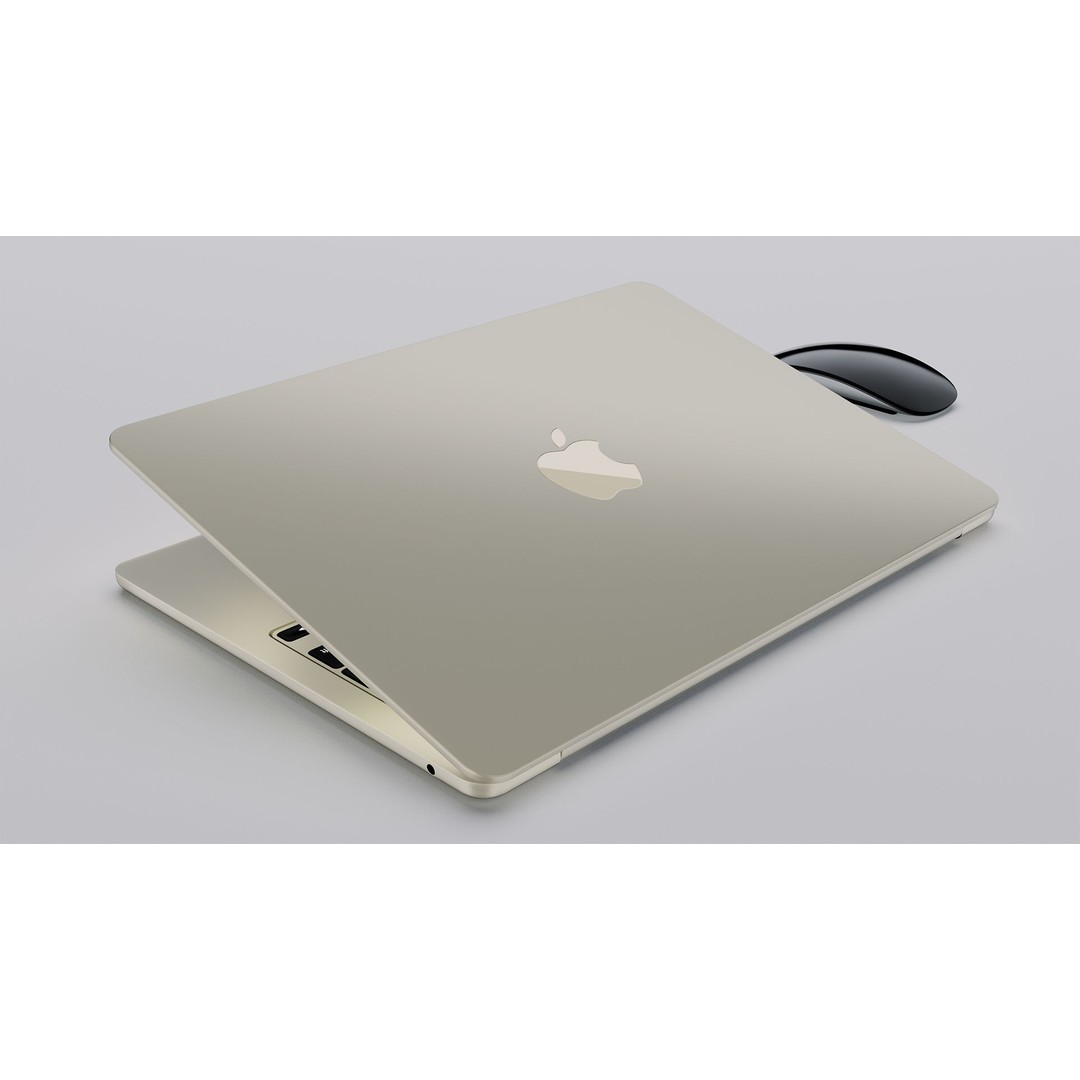 Apple MacBook Air M2 3D Model – High Poly PBR Asset, FBX, OBJ - View 29