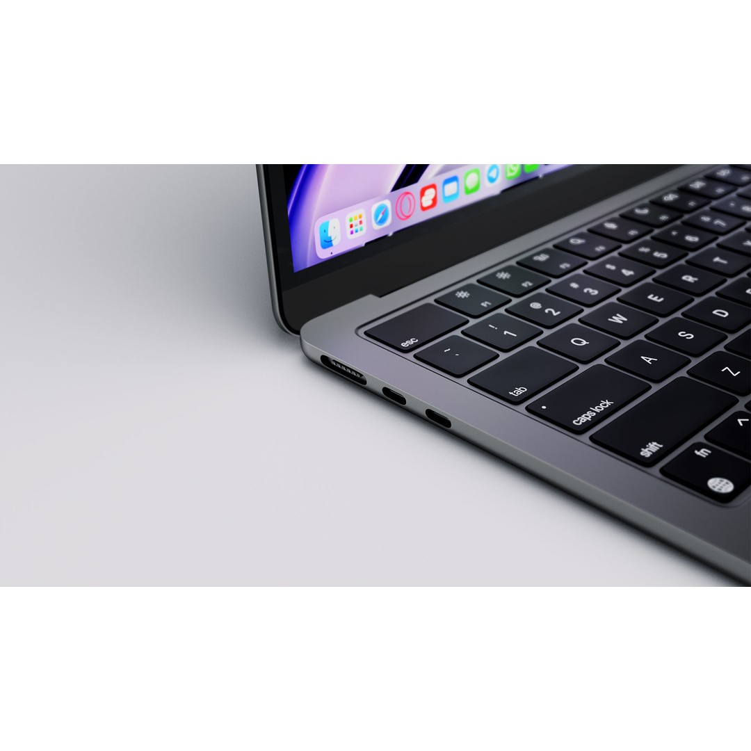 Apple MacBook Air M2 3D Model – High Poly PBR Asset, FBX, OBJ - View 32