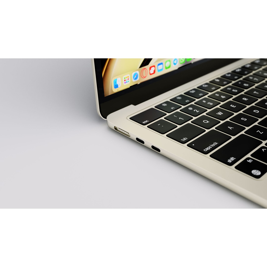 Apple MacBook Air M2 3D Model – High Poly PBR Asset, FBX, OBJ - View 33