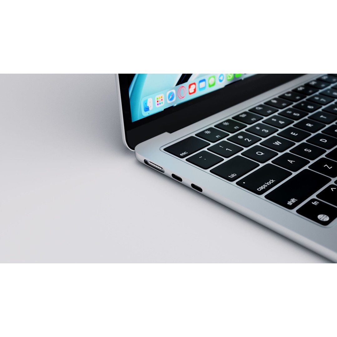 Apple MacBook Air M2 3D Model – High Poly PBR Asset, FBX, OBJ - View 34