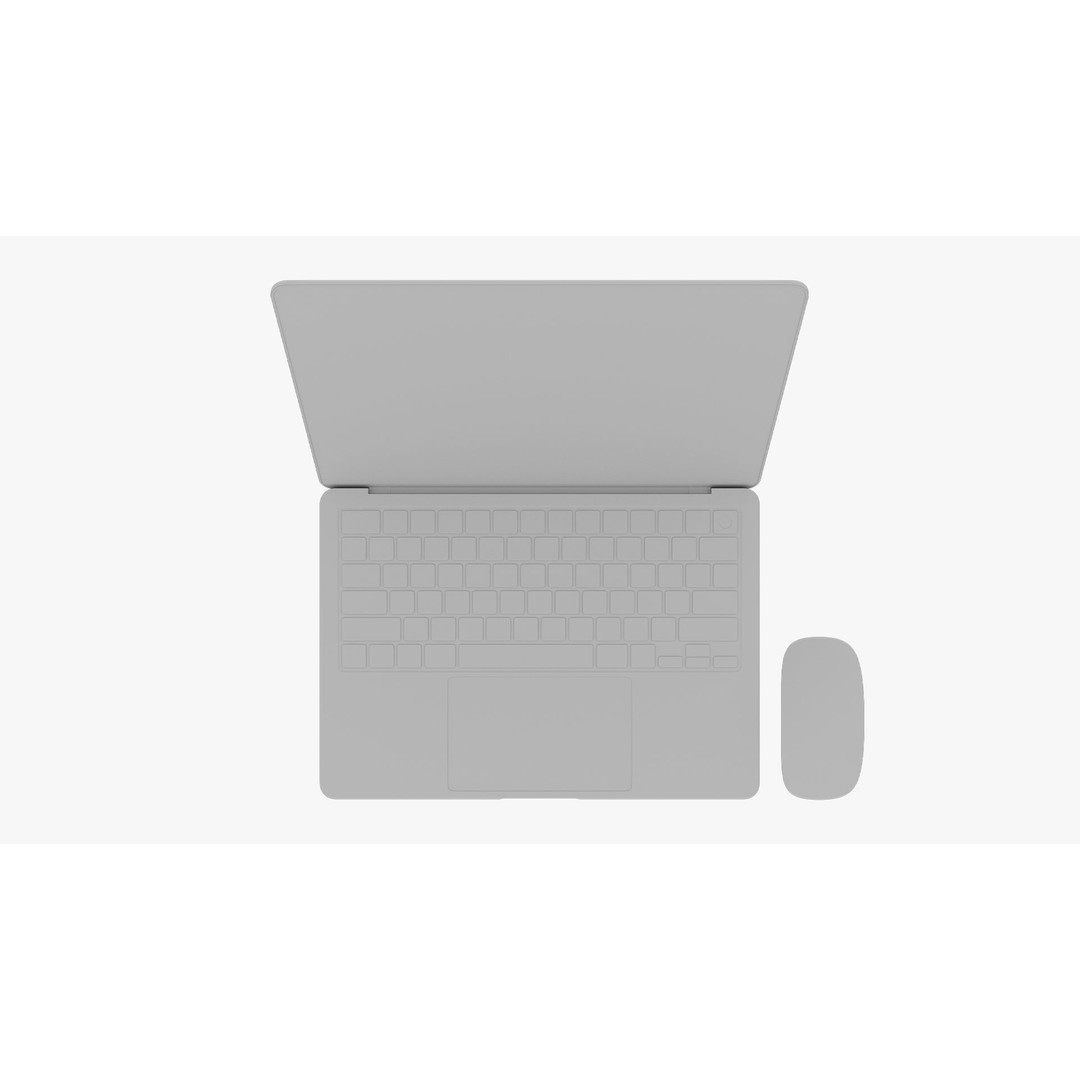 Apple MacBook Air M2 3D Model – High Poly PBR Asset, FBX, OBJ - View 39
