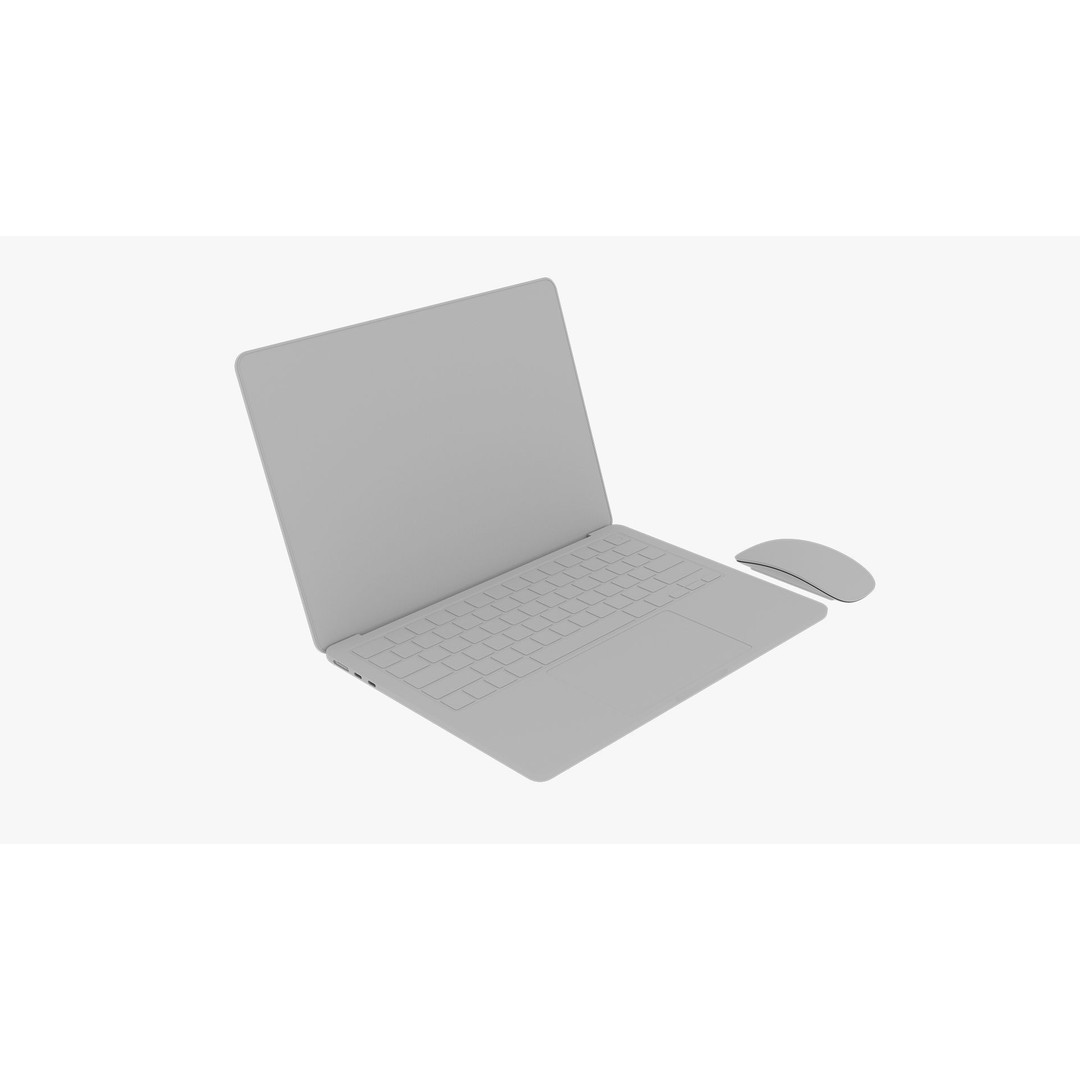Apple MacBook Air M2 3D Model – High Poly PBR Asset, FBX, OBJ - View 41