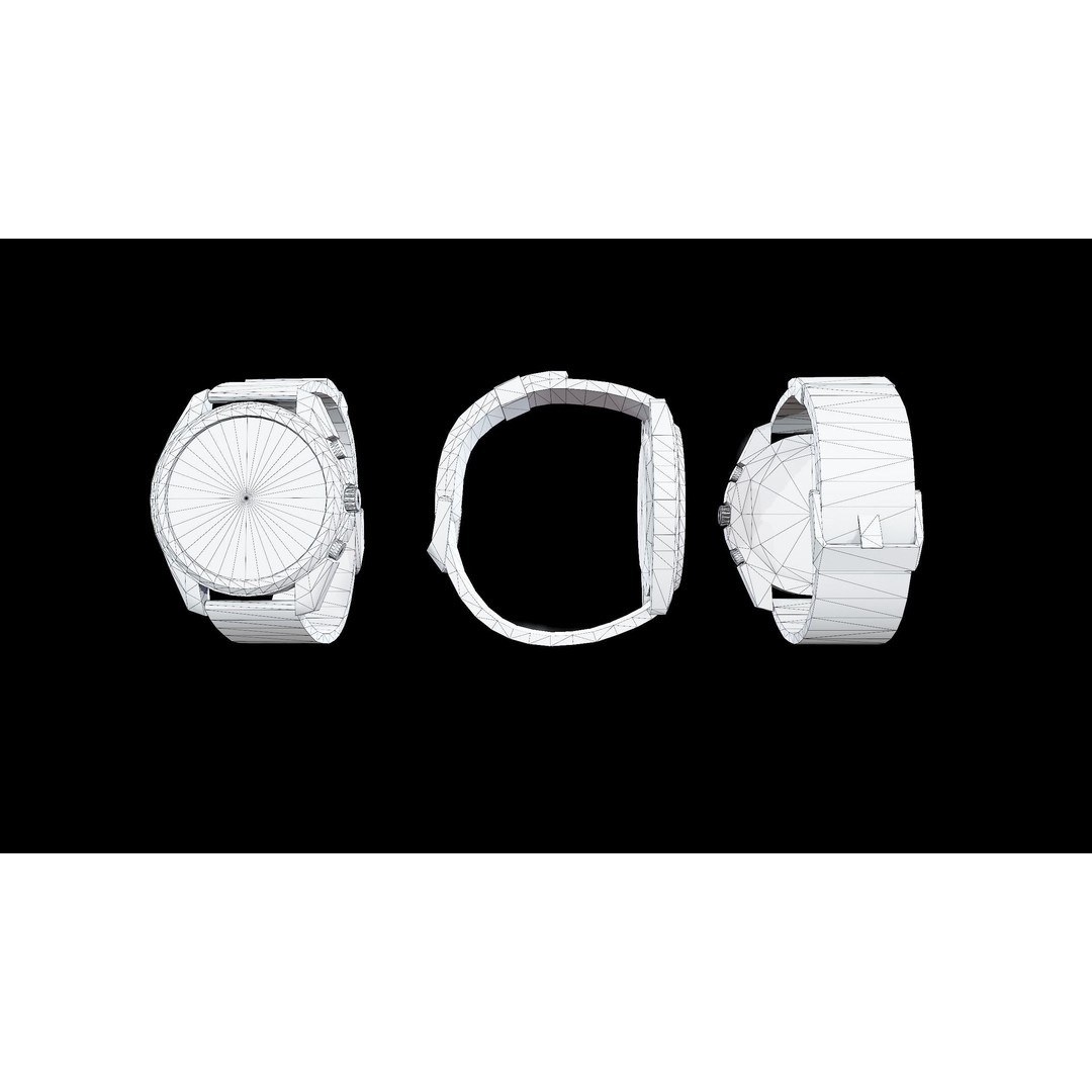 Smart Watch 3D Model – Low Poly PBR Asset, FBX, Blender - View 4