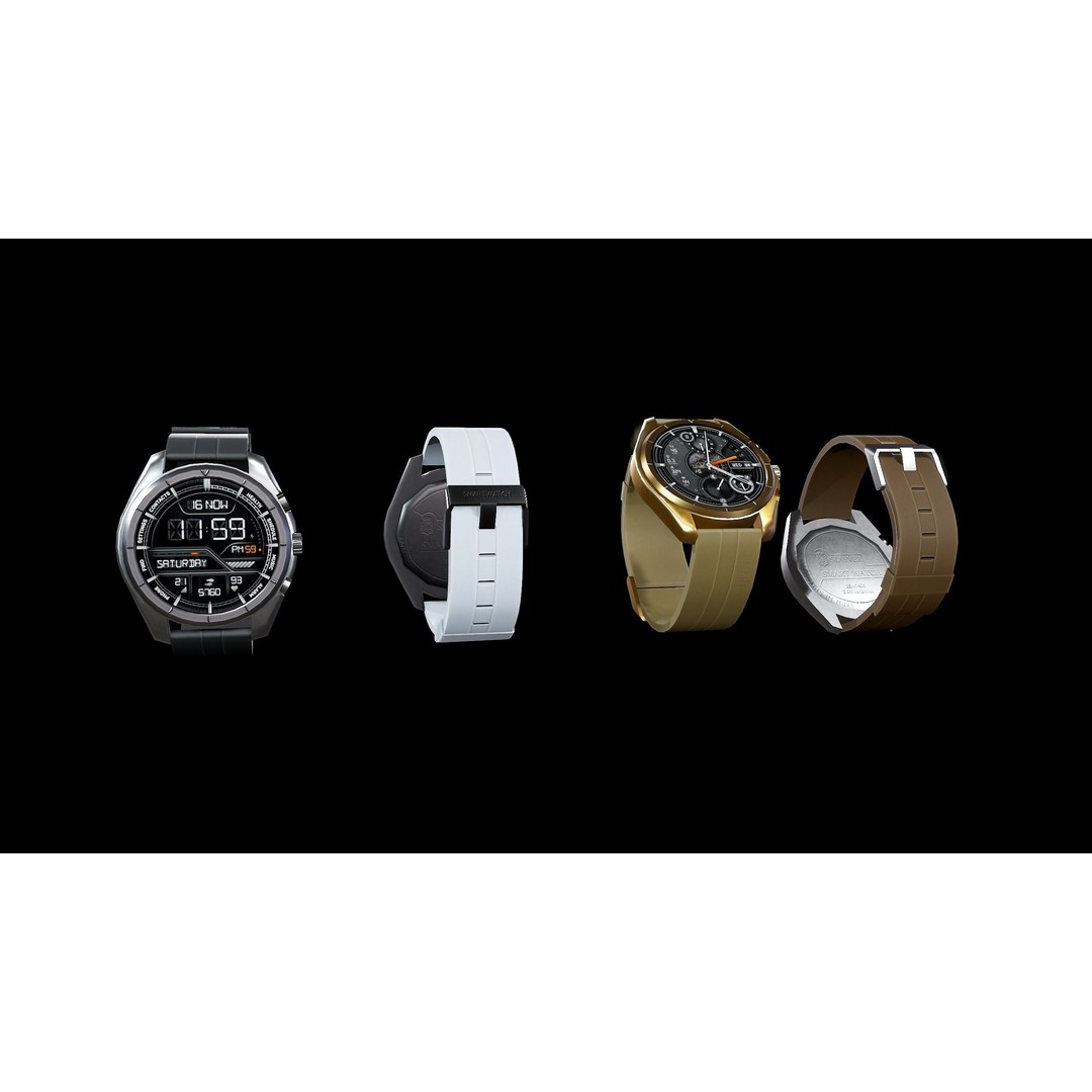 Smart Watch 3D Model – Low Poly PBR Asset, FBX, Blender - View 6