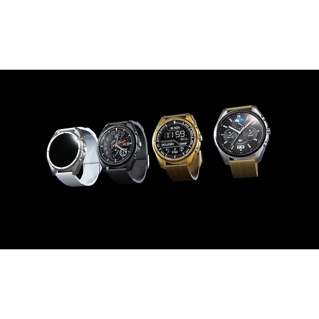 Smart Watch 3D Model – Low Poly PBR Asset, FBX, Blender - View 7