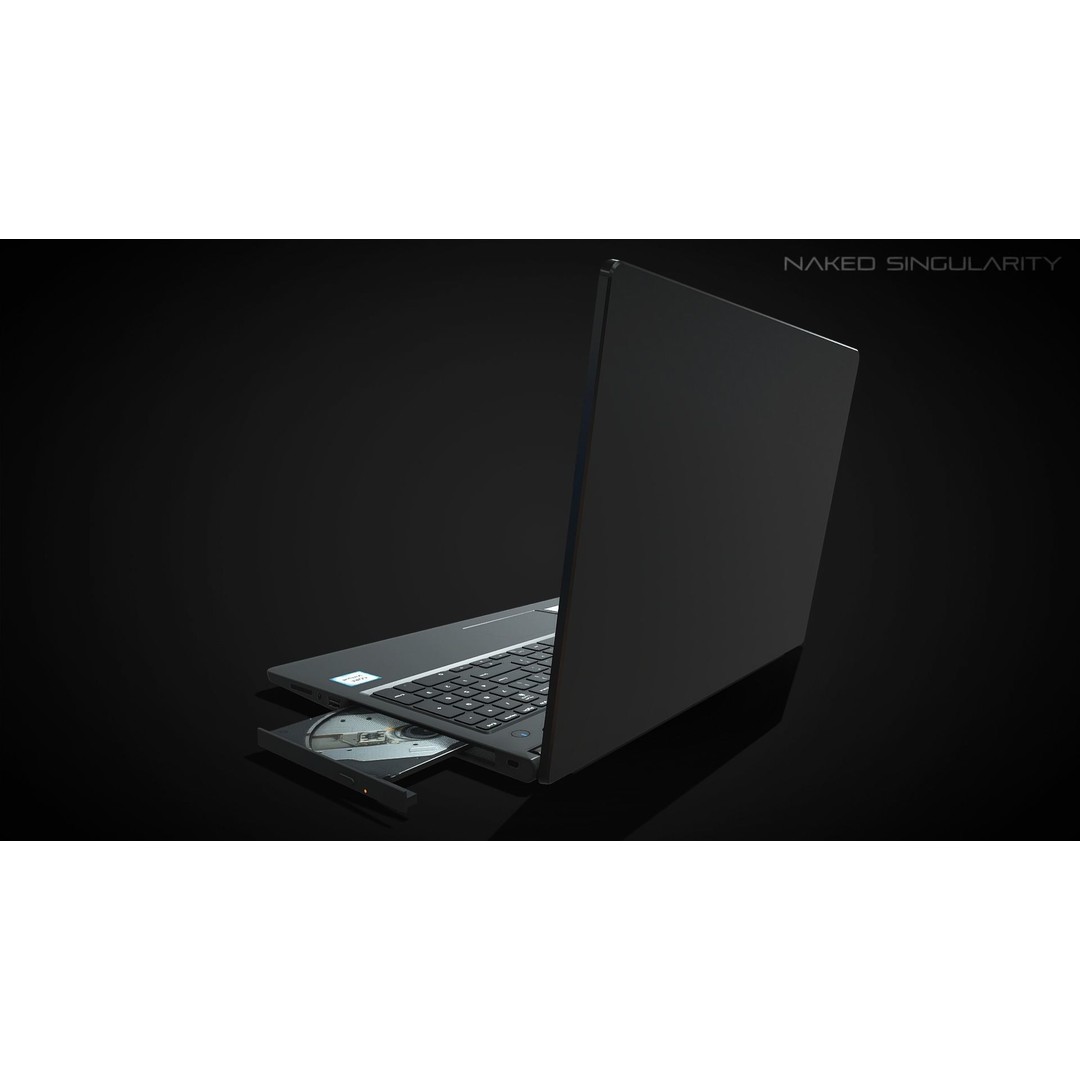 Laptop 3D Model – Low Poly Computer Asset with PBR Textures - View 7