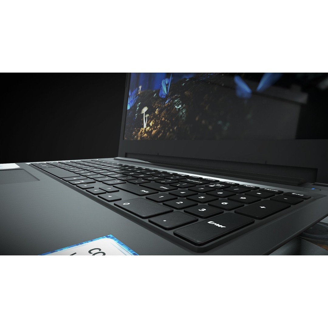 Laptop 3D Model – Low Poly Computer Asset with PBR Textures - View 8