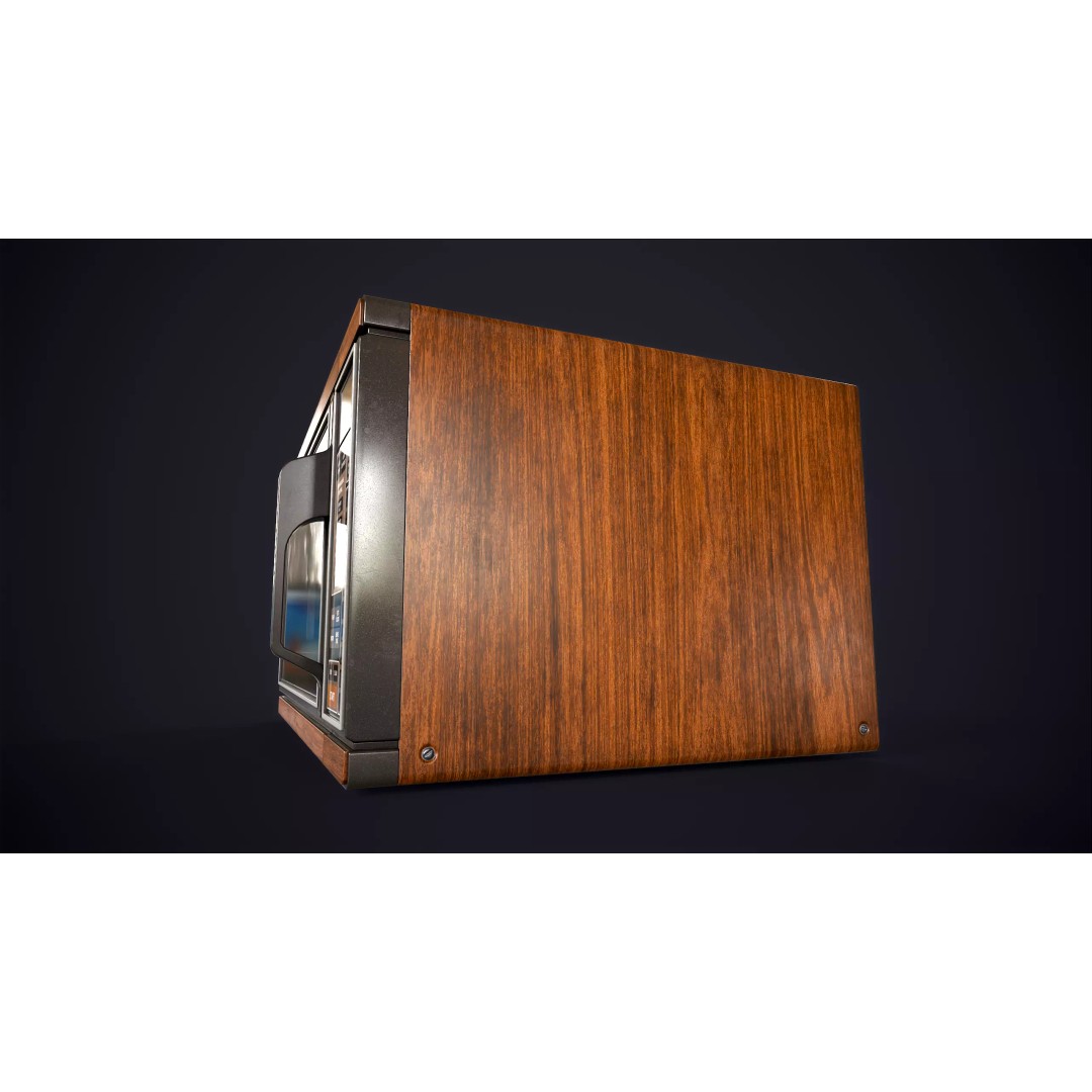 Vintage Microwave 3D Model – Low Poly Retro Kitchen Appliance, FBX - View 12
