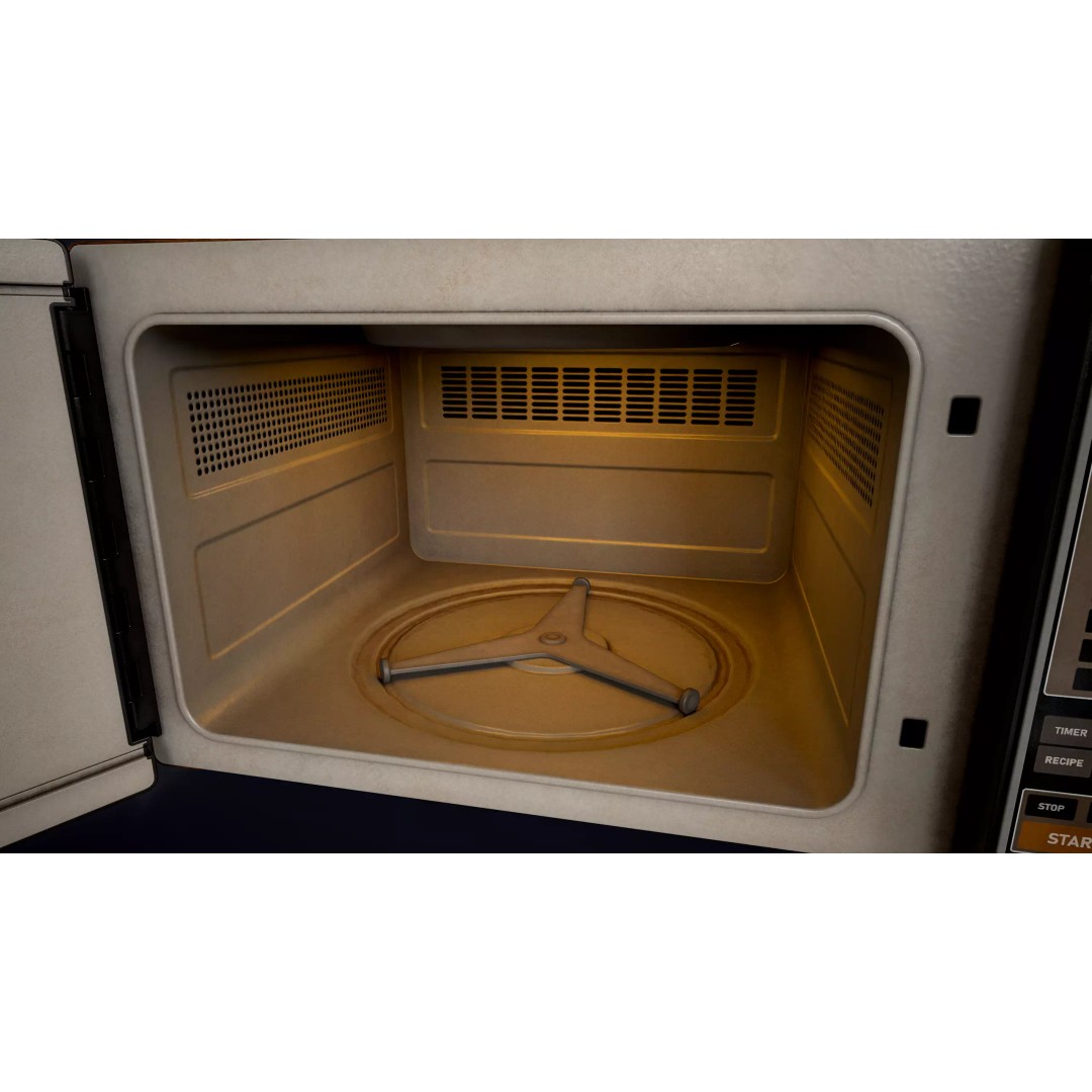 Vintage Microwave 3D Model – Low Poly Retro Kitchen Appliance, FBX - View 16